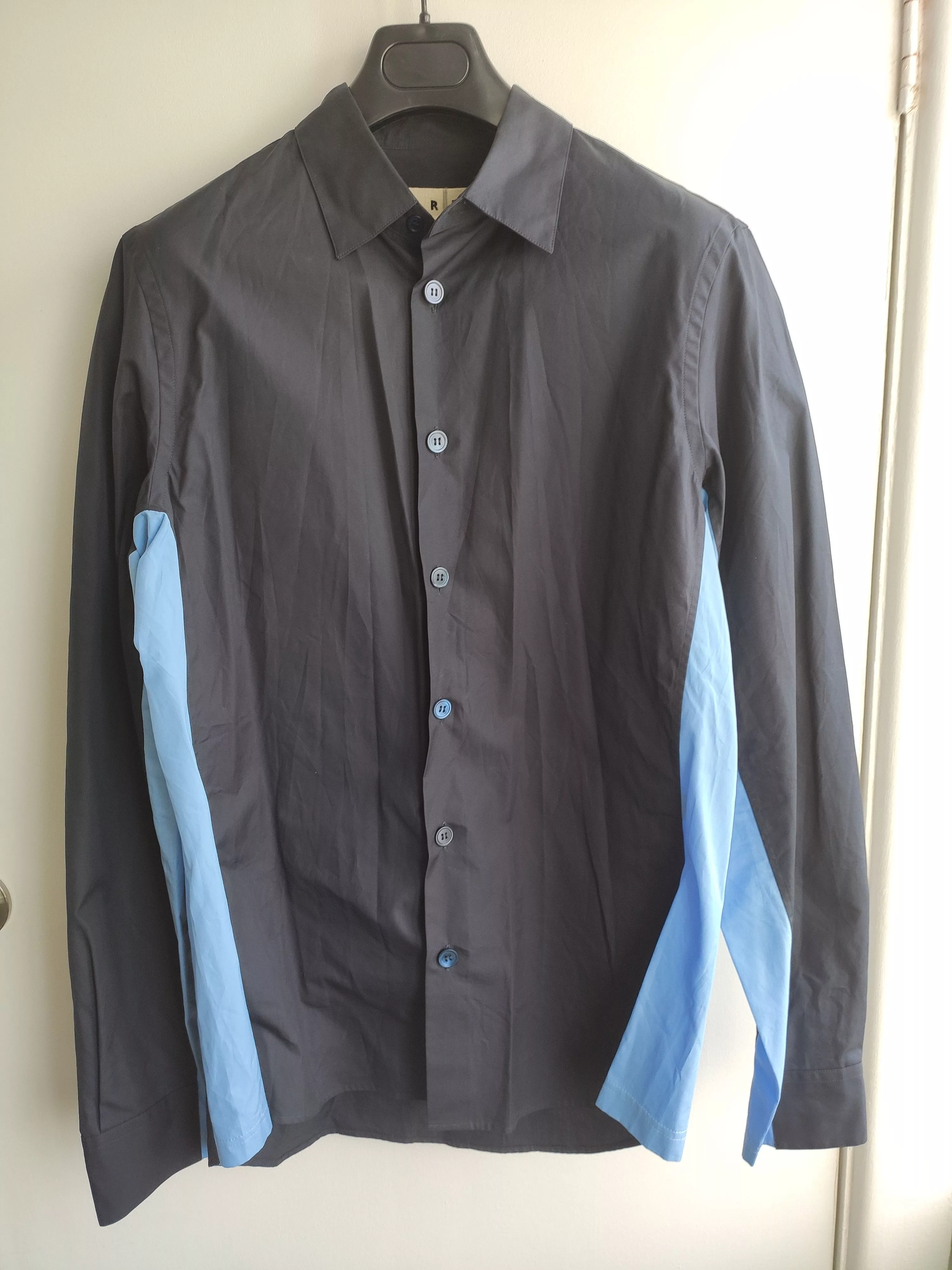 Marni Shirts Button Ups MARNI Panel Shirt Size 50 BNWT Blue