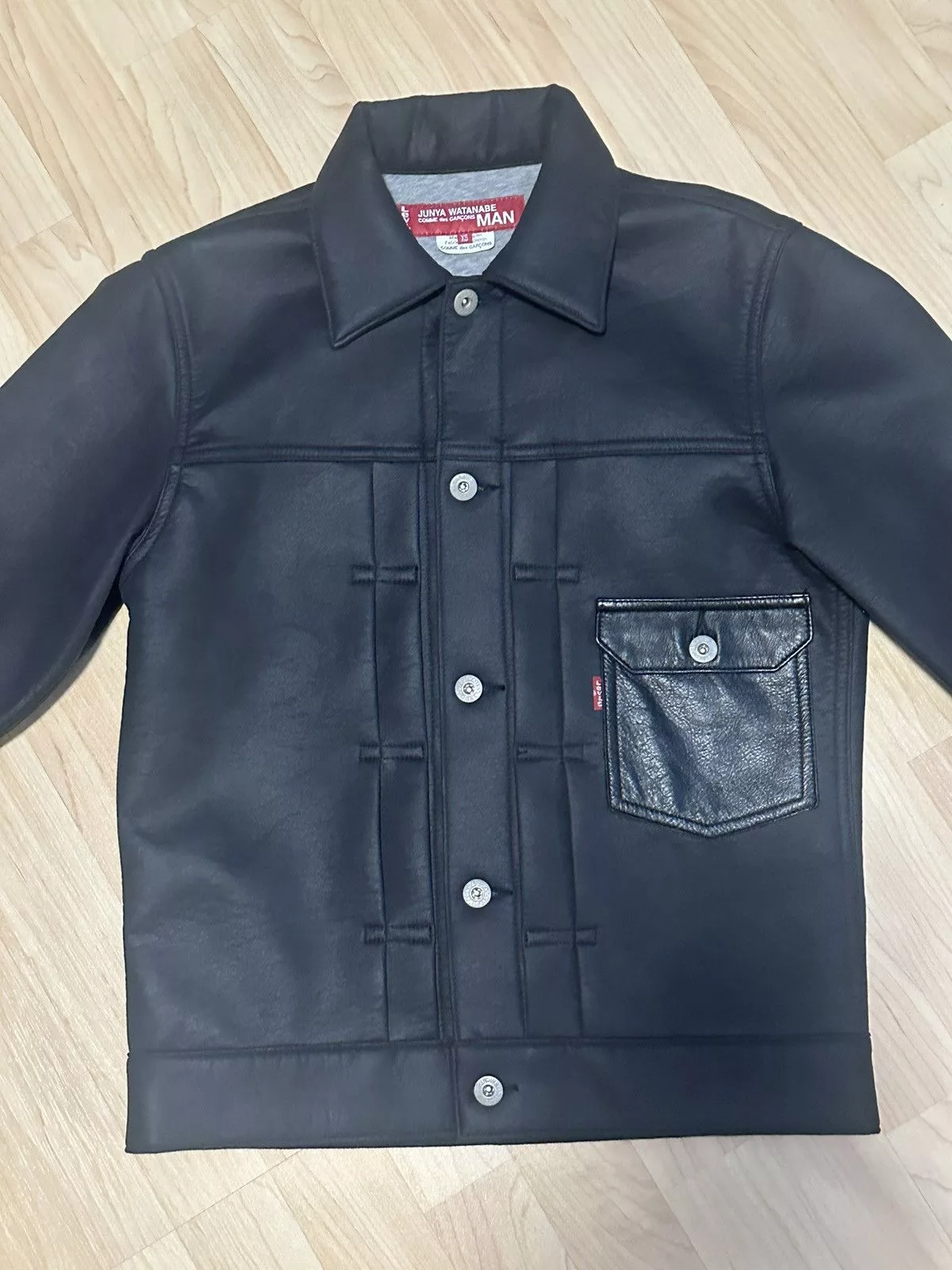 Comme des Garcons Light Jackets Comme des Garcons × Junya Watanabe × Levi's Faux Leather Jacket Black