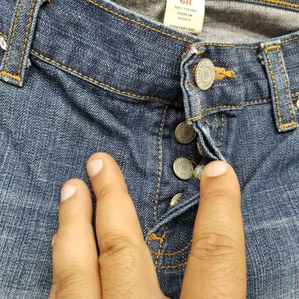 Abercrombie & Fitch Jeans Womens 6 Denim Flared Button 32x31 Blue