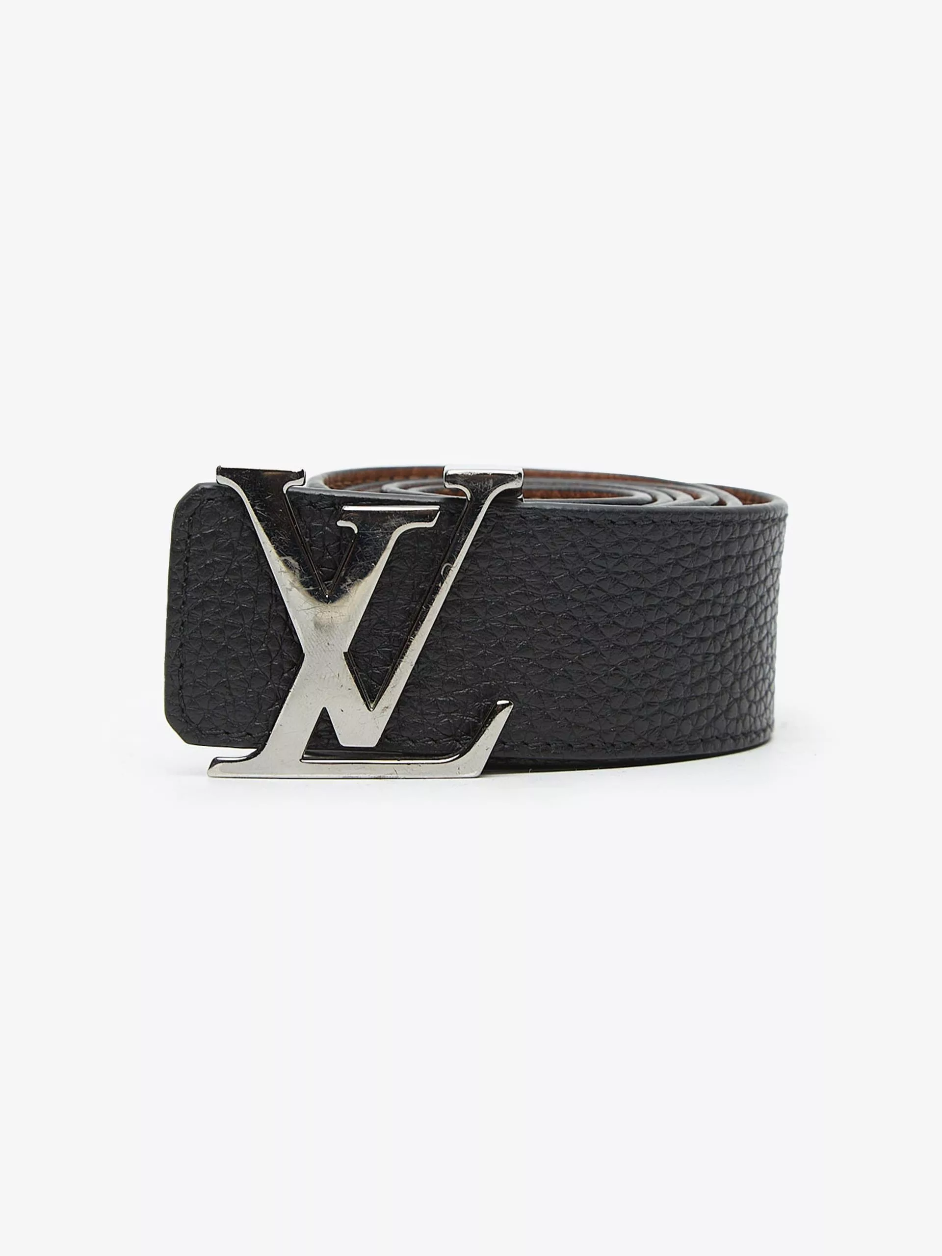 Louis Vuitton Belts Louis Vuitton Black Leather Logo Buckle Belt