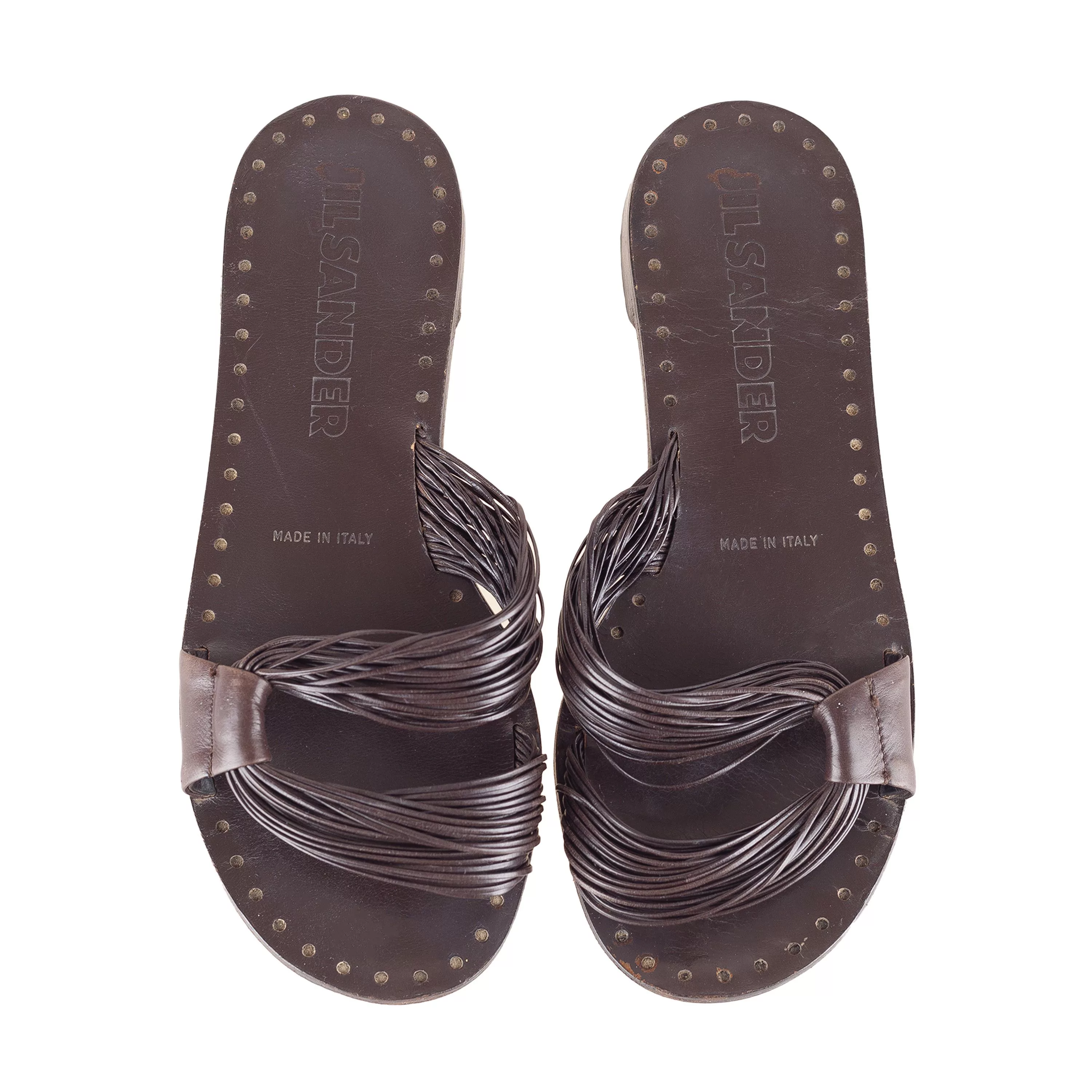Jil Sander Sandals Jil Sander × Vintage JIL SANDER Brown Flat Sandals (36 EU)