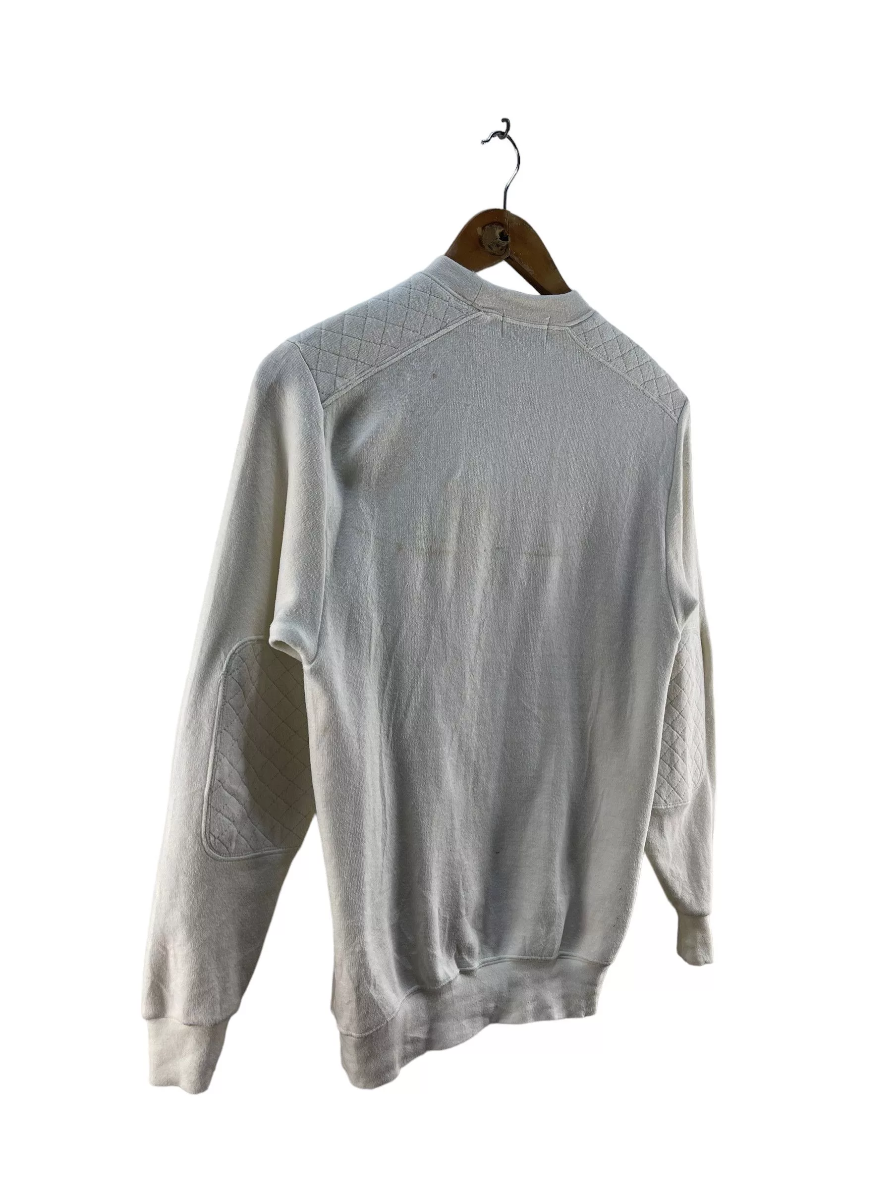 Japanese Brand Sweatshirts Japanese Brand Vintage Skyline Spellout Crewneck Sweatshirt White