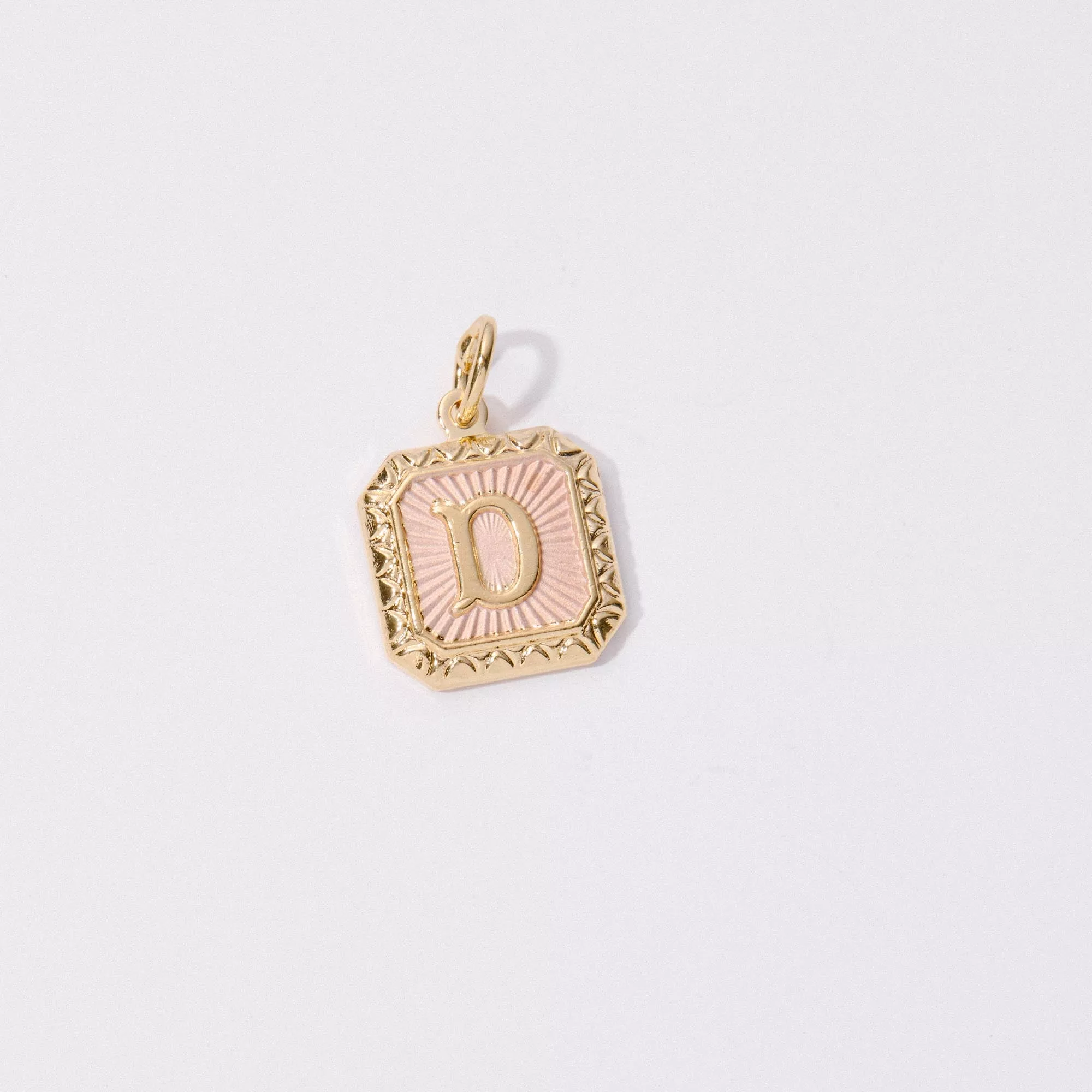 Two Tone Letter Charm