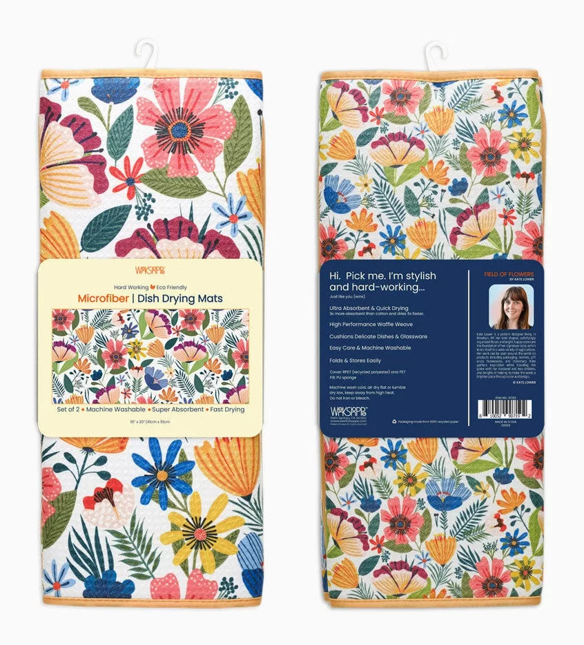 Field of Flowers Microfiber Dish Drying Mats