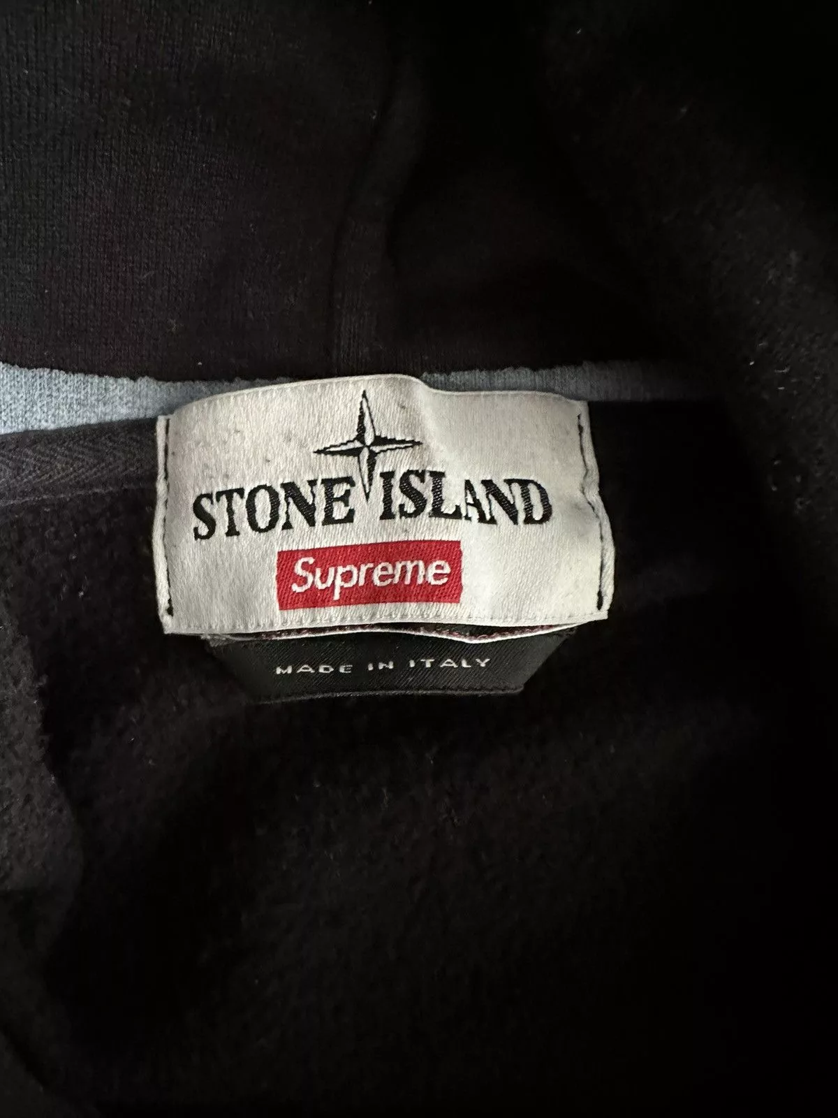 Stone Island Sweatshirts Hoodies Stone Island × Supreme Supreme Stone Island Warp Stripe Hoodie Black