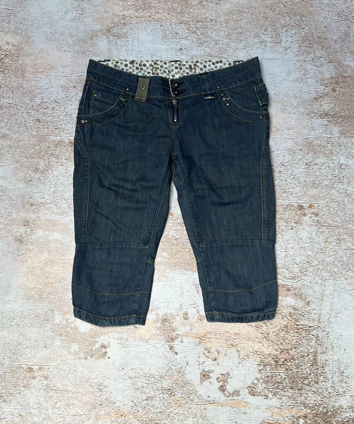 Vintage Shorts Mango vintage denim capri Blue Streetwear