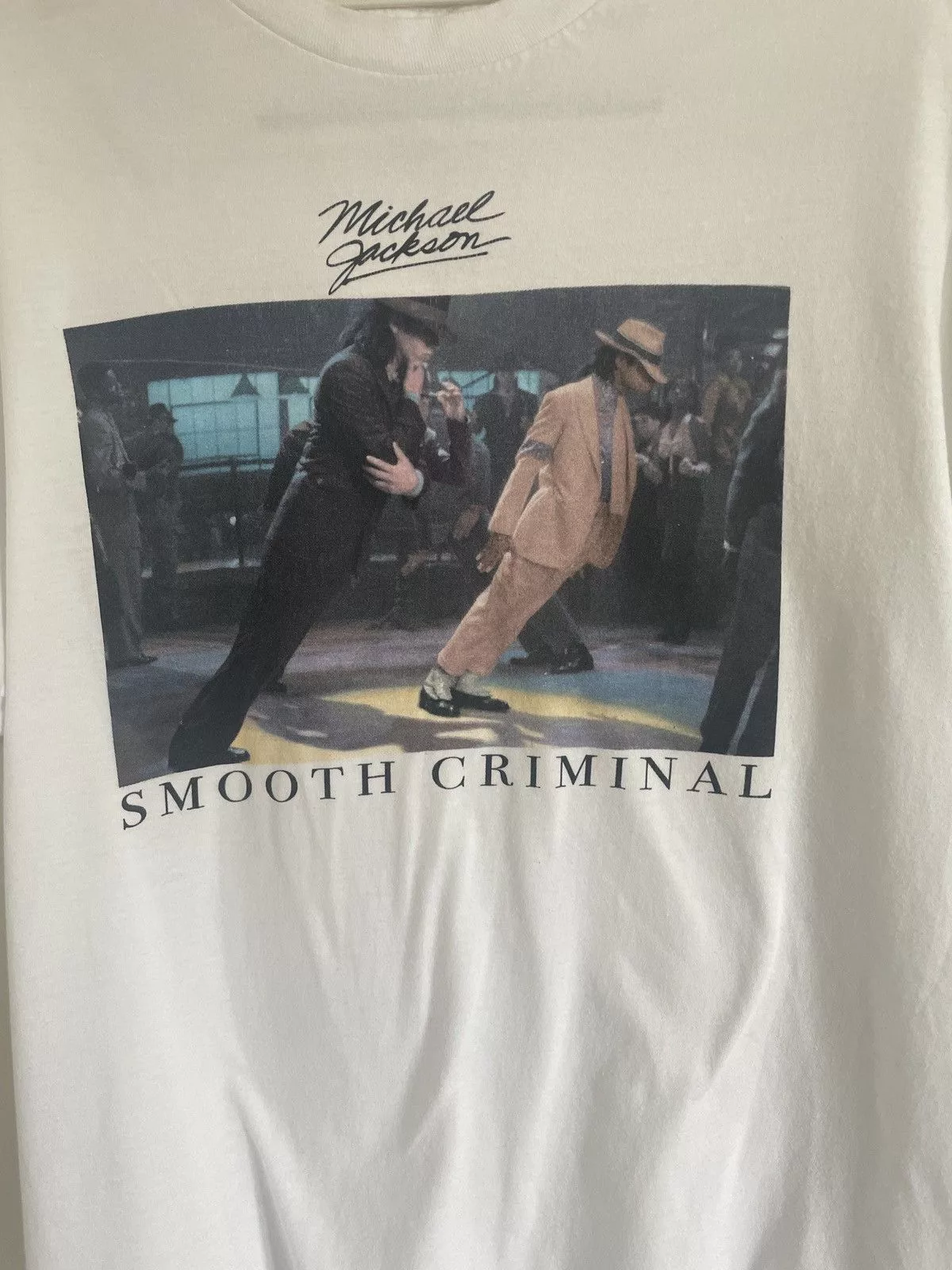 Michael Jackson Short Sleeve T Shirts Michael Jackson Smooth criminal tee White Streetwear