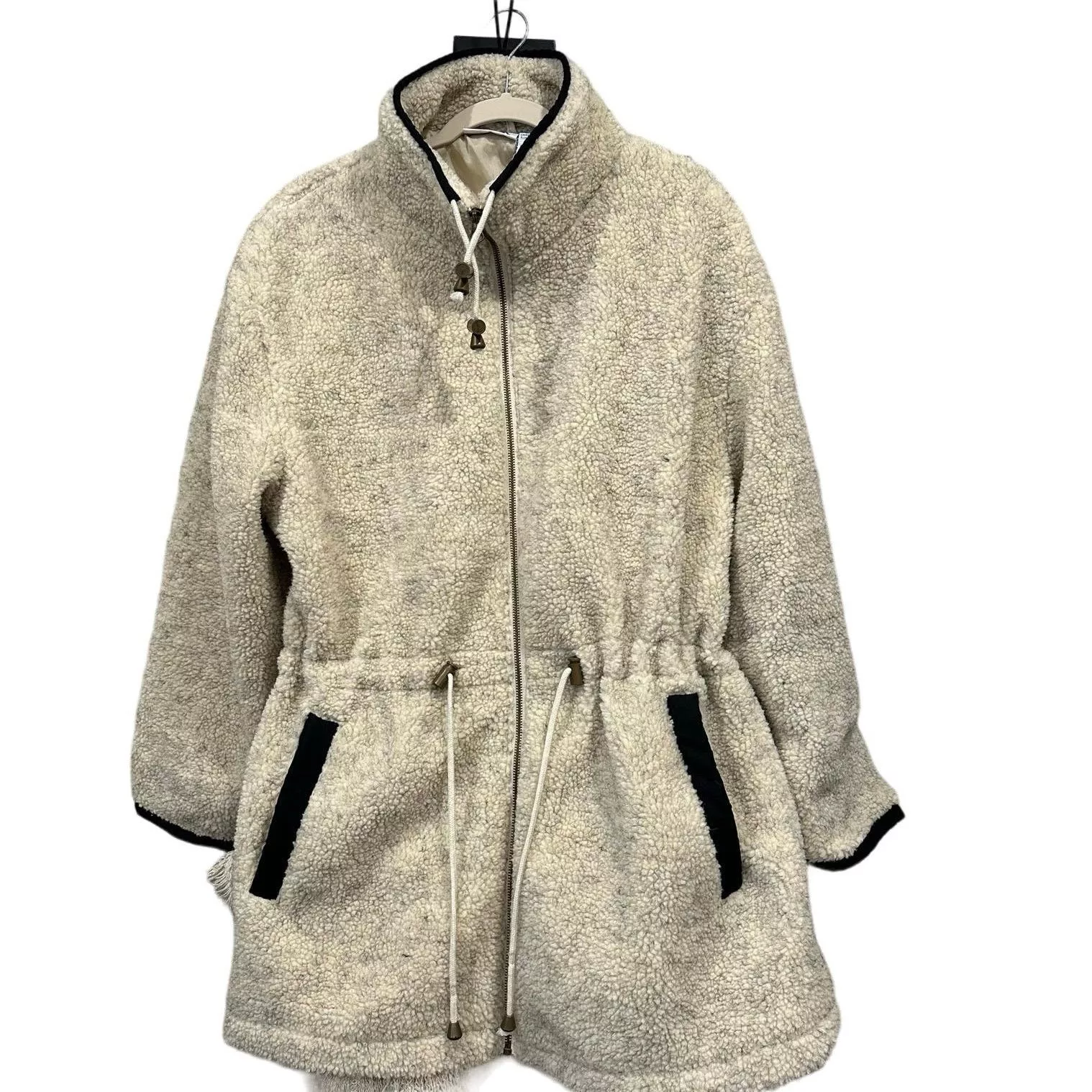 Other Coats Other Vintage Women's Blair Front Zip Cinch Sherpa Jacket - sz L White