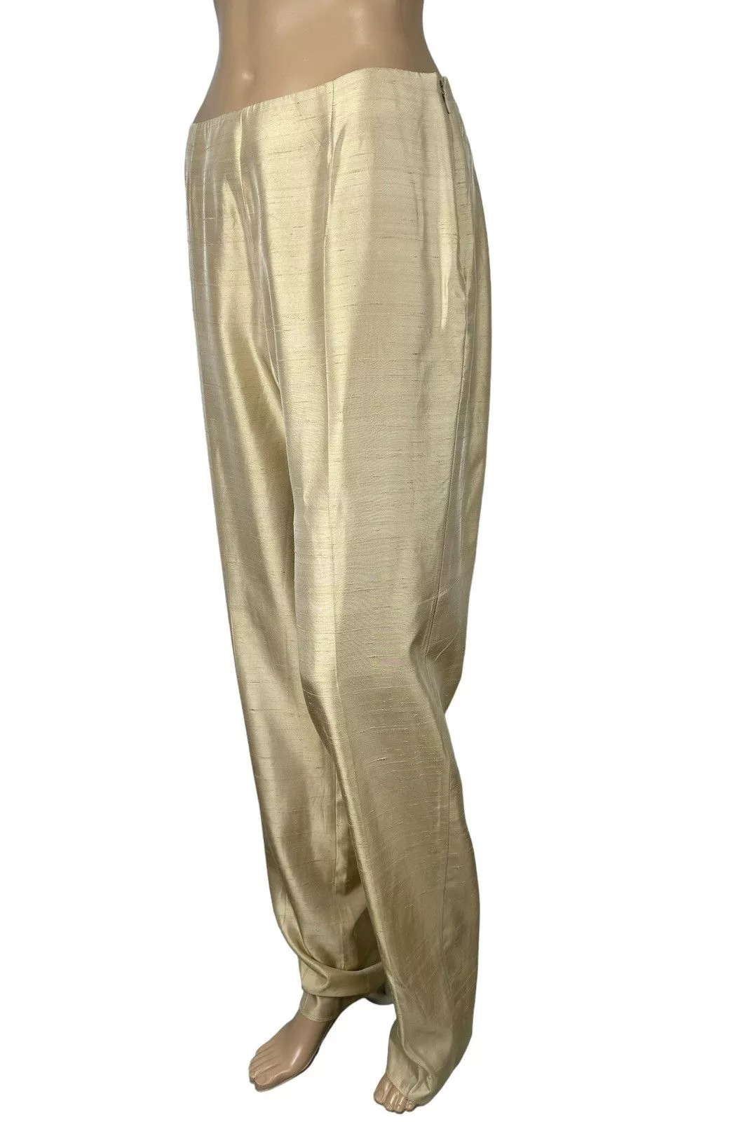 Max Mara Pants Max Mara Silk-Acetat Pants size US10 IT44 Beige