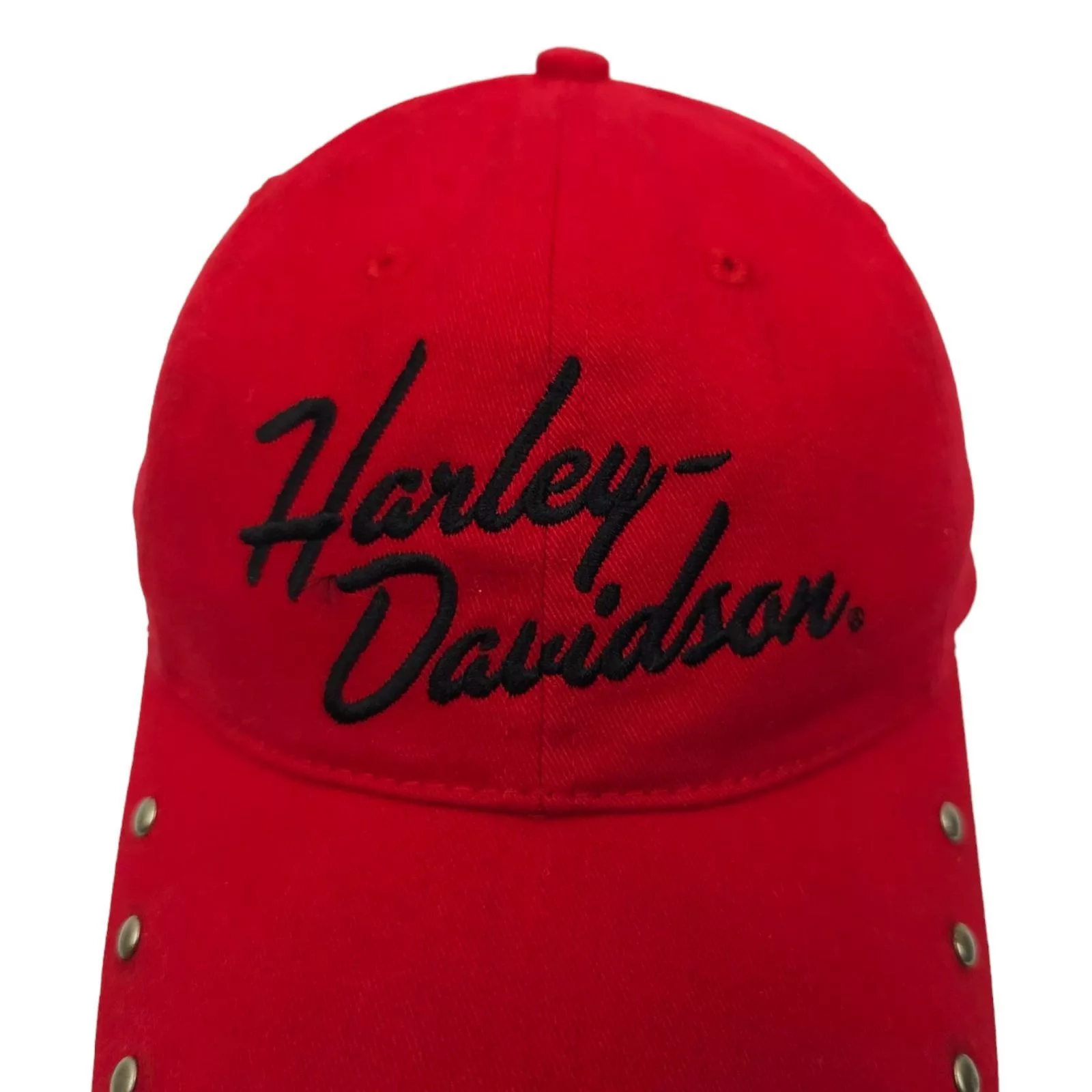 Harley Davidson Hats Harley Davidson Embroidered Red Adjustable Tuck Strap Cap