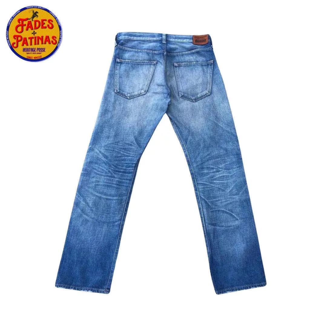 Comme des Garcons Denim Comme des Garcons × Junya Watanabe 2 year Washed Straight Selvedge Jeans Blue