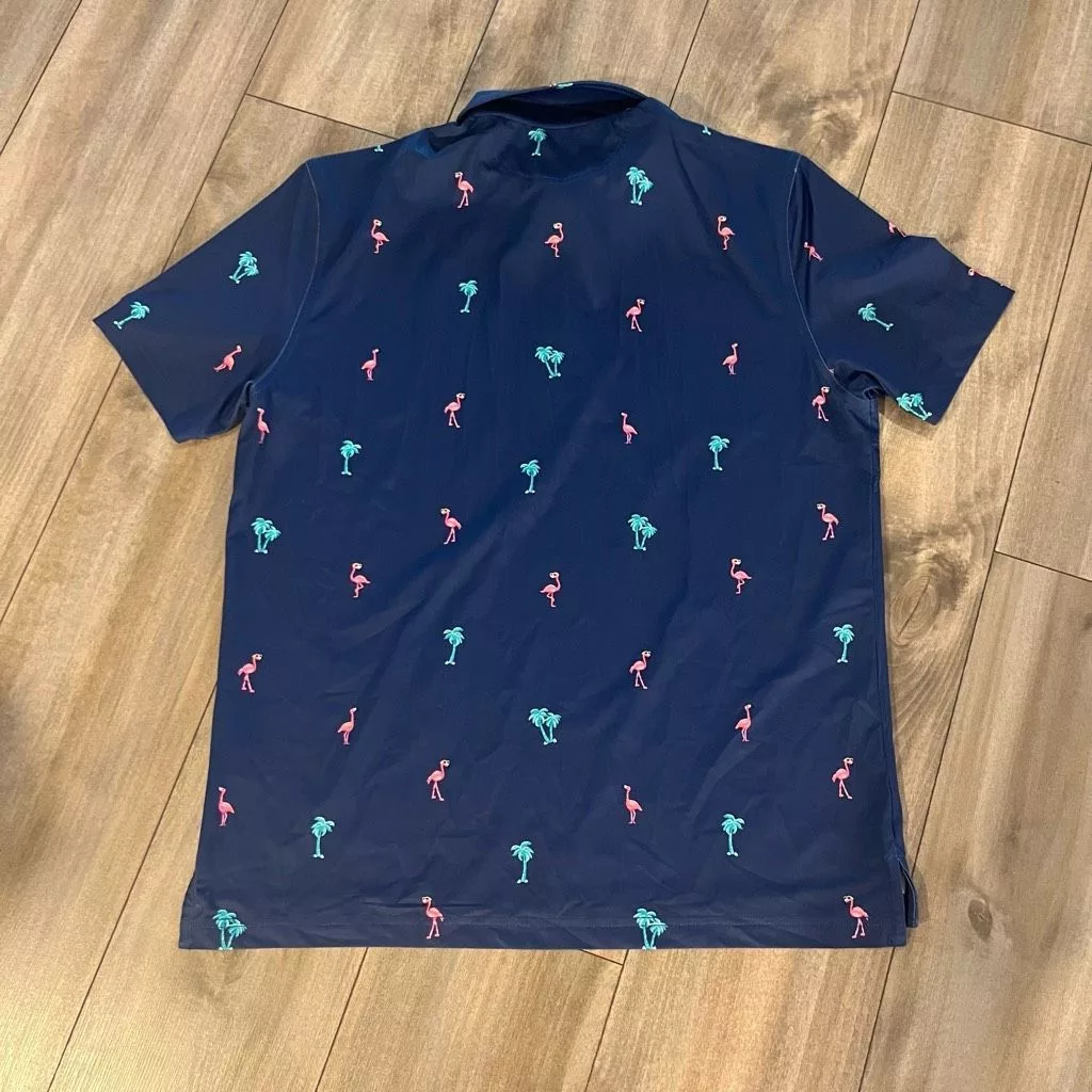 Chubbies Polos Chubbies Blue Athletic Workout Casual Polo Men Medium Bin J-