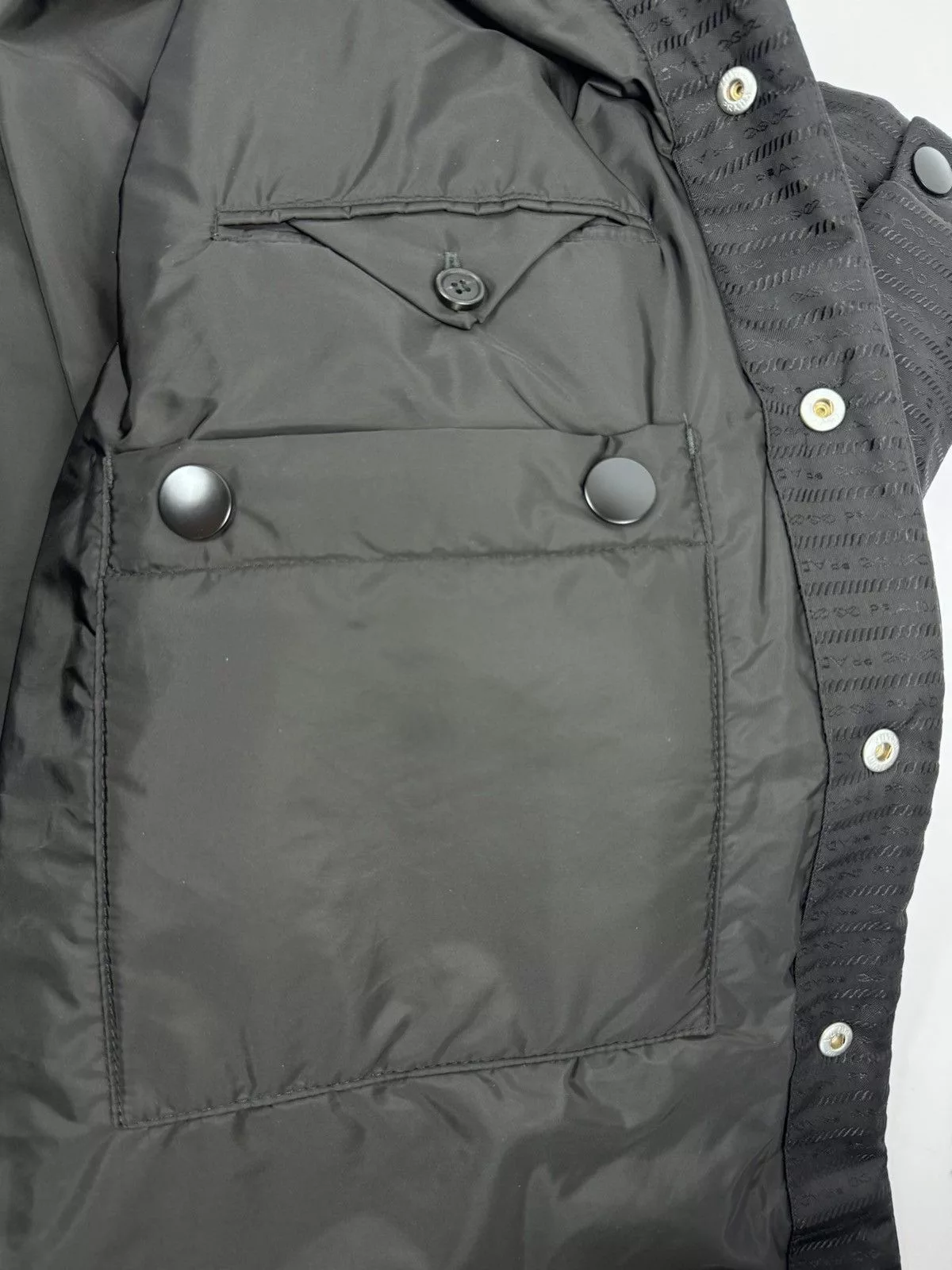 Prada Leather Jackets PRADA PRINT JACKET Black