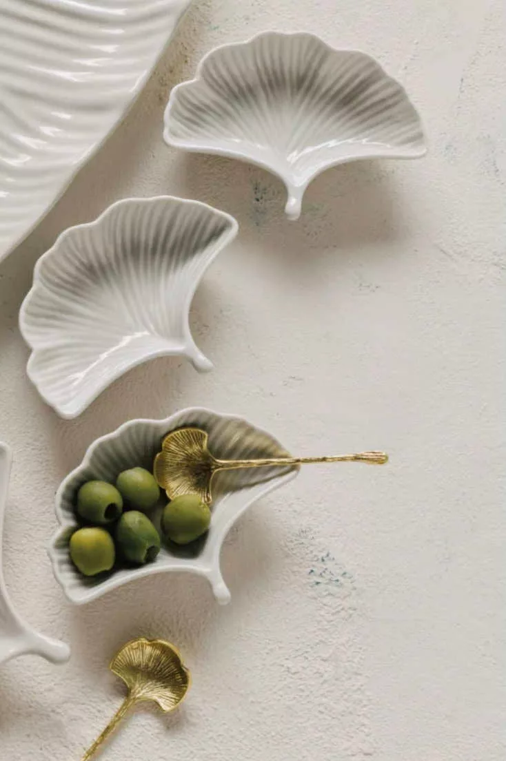 Ginkgo Oyster Dish 4/set
