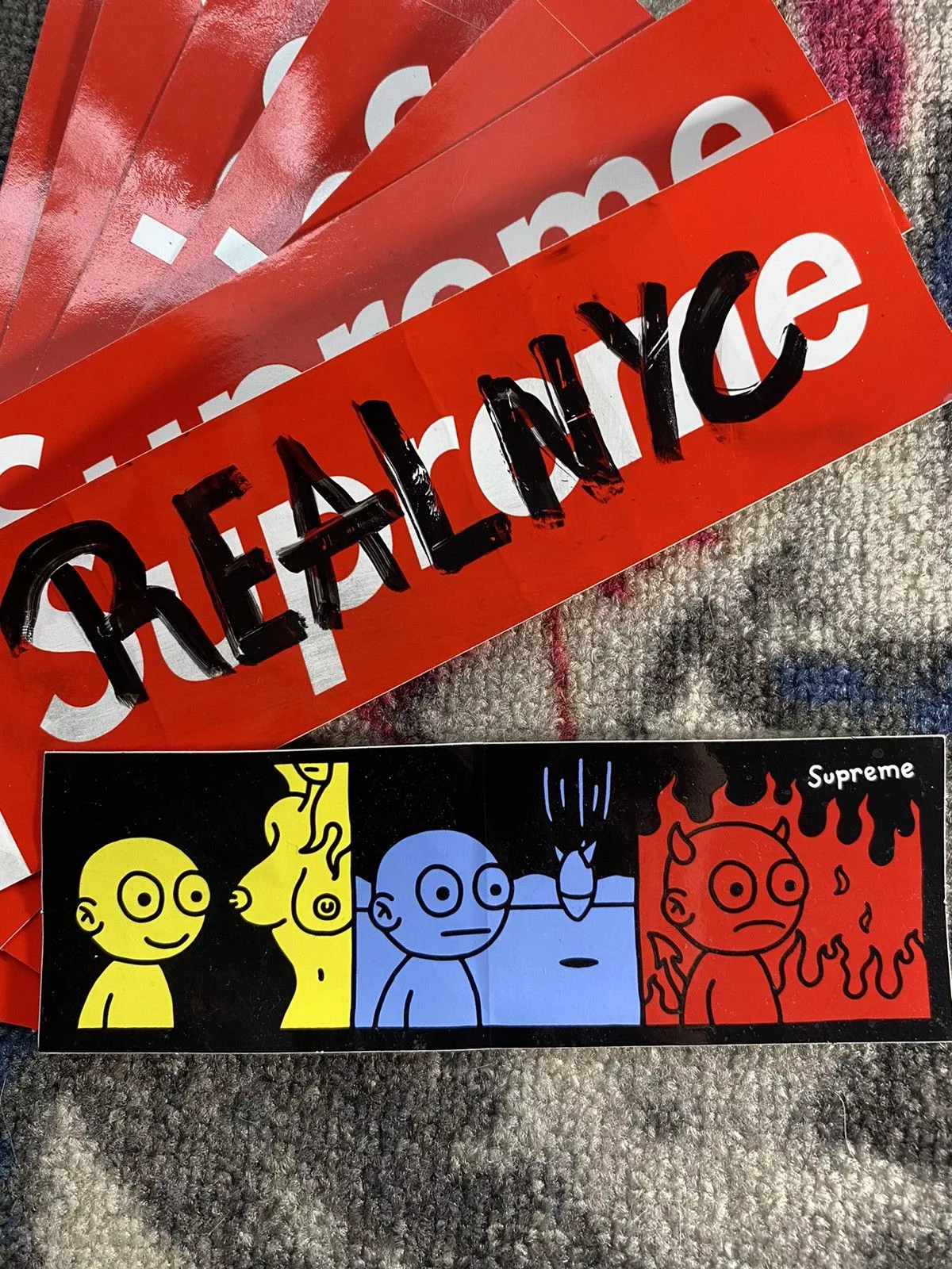 Supreme Supreme Supreme Life Sticker Red