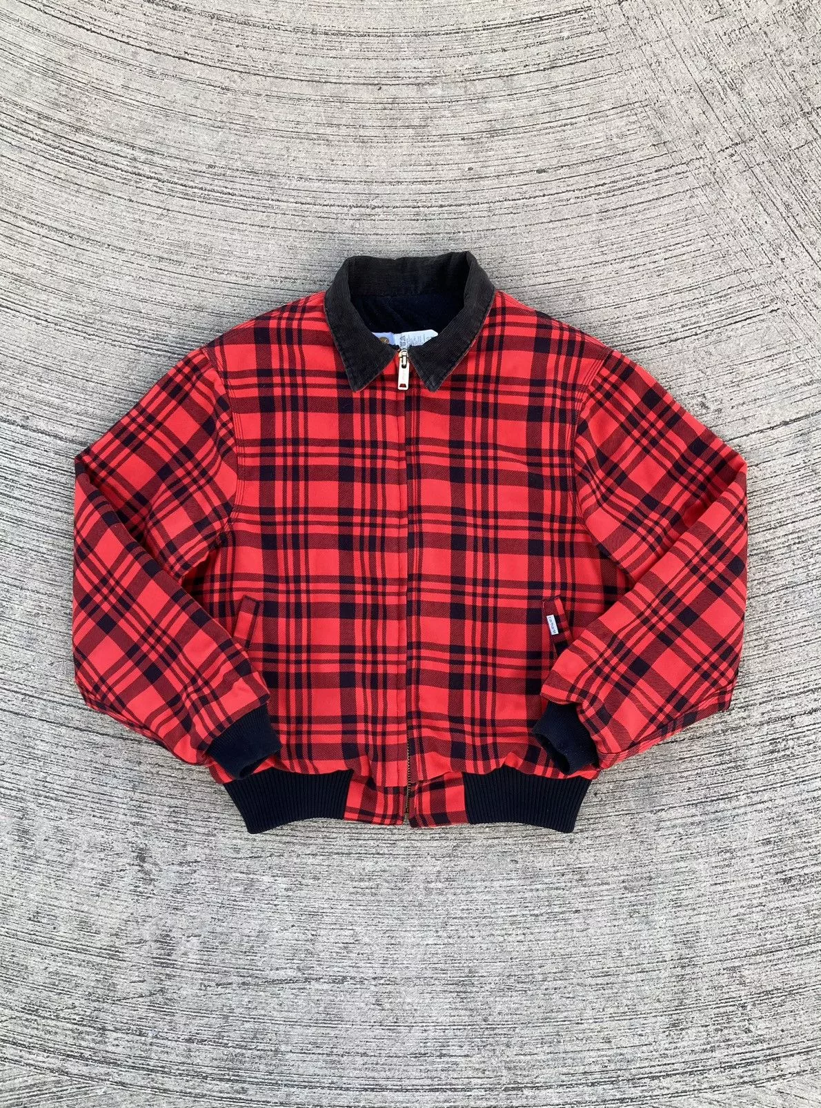Carhartt Light Jackets Carhartt × Vintage Vintage Red Plaid Santa Fe Jacket Red Carhartt Jacket JQW60 Streetwear