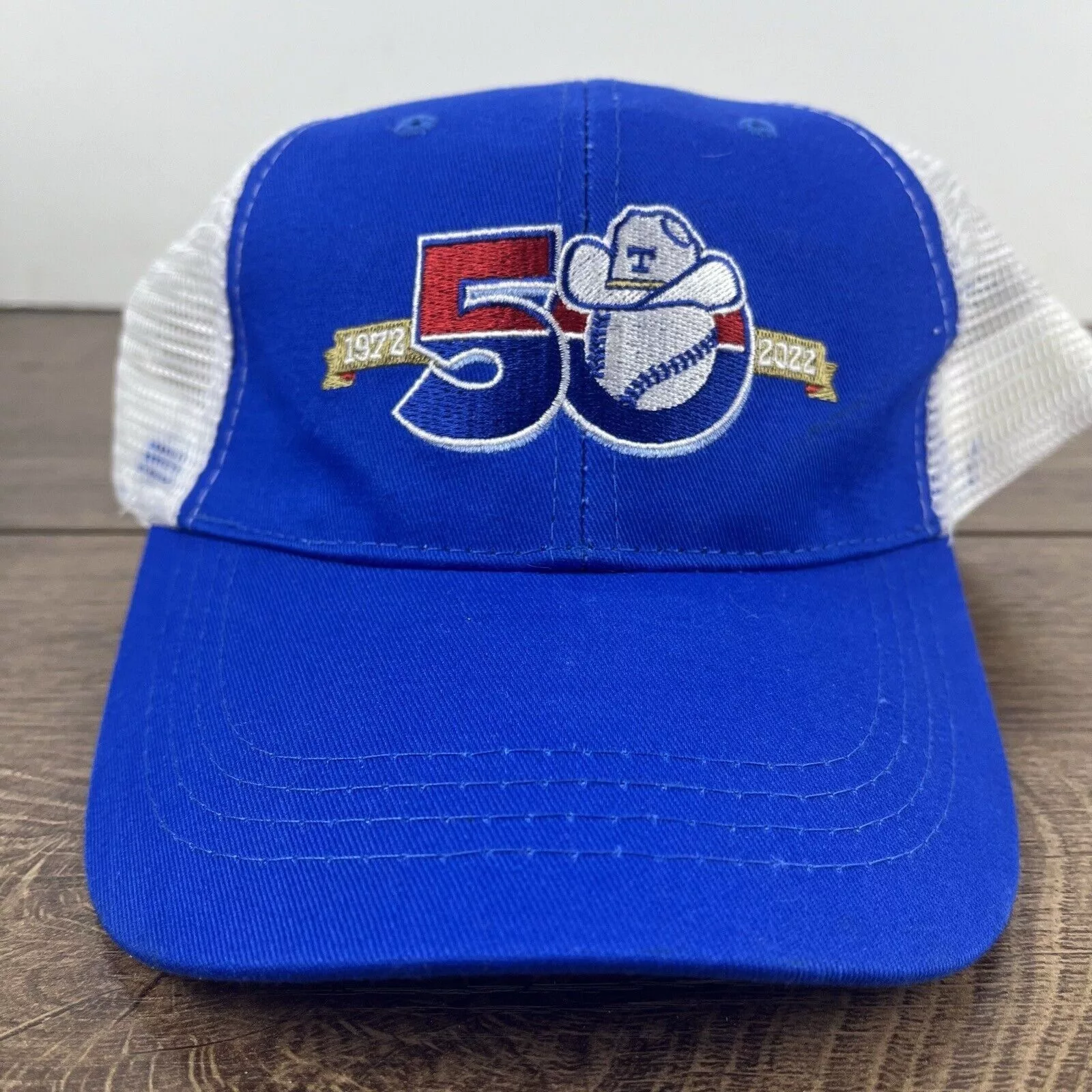 Other Hats Other Texas Rangers Hat 50 Years Snapback Hat Blue Adjustable Hat
