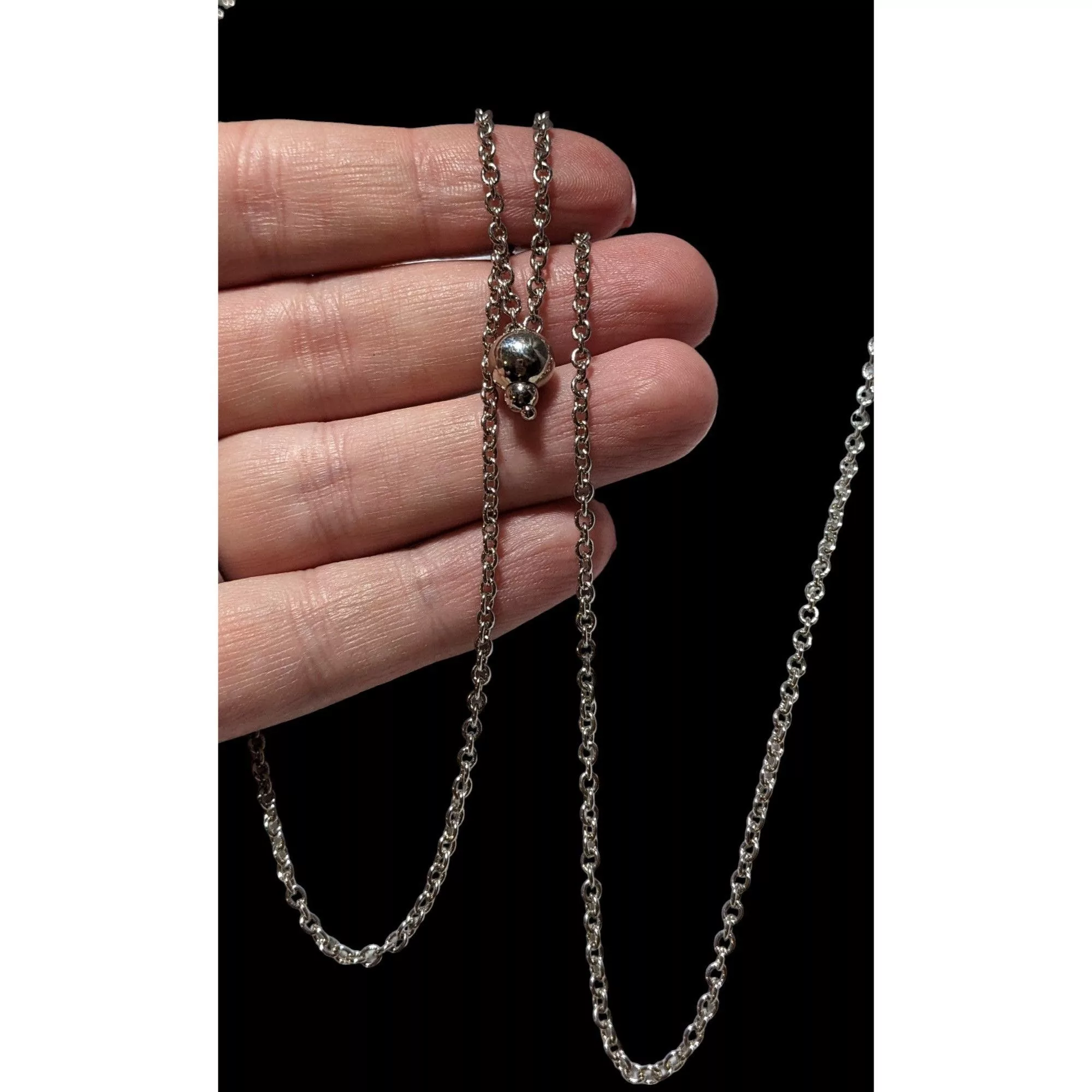 Other Necklaces Other Simple Bead Chain Necklace Silver
