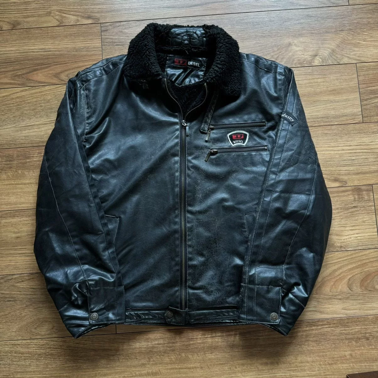 Diesel Leather Jackets Diesel × Vintage Vintage diesel leather jacket Black
