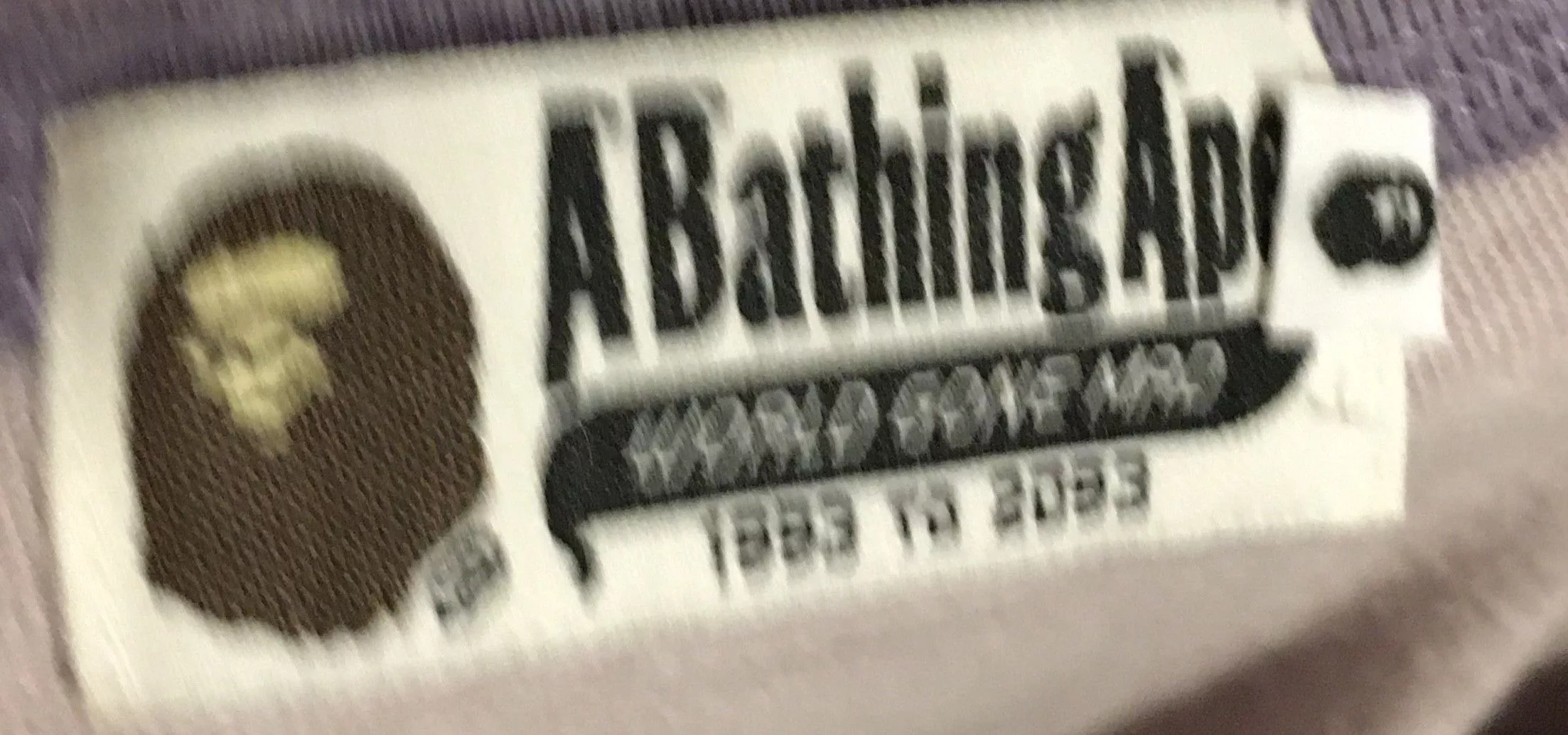 Bape Short Sleeve T Shirts Bape College Tee Purple