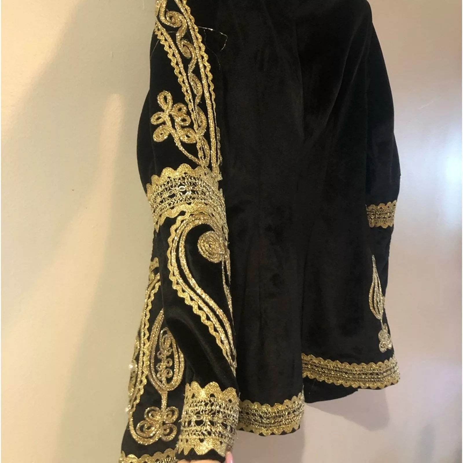 Other Jackets Other Gold embroidered velvet jacket. Size small/medium Black