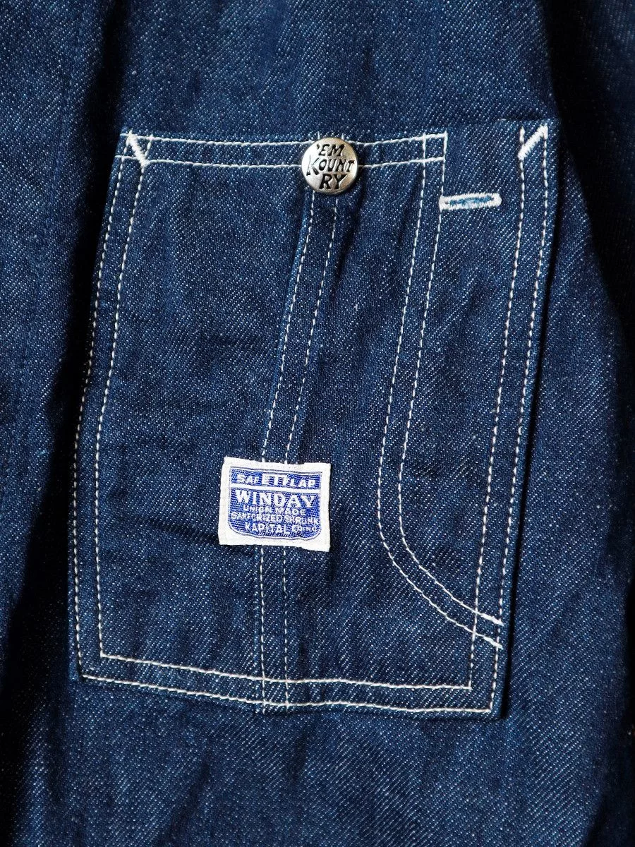 Kapital Denim Jackets kapital 11.5oz denim ZIPPER coverall jacket Blue