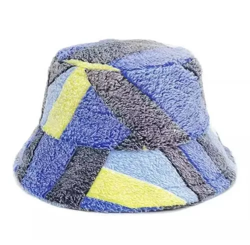 Other Hats Other Jumbled Pattern Faux Fur Bucket Hat Multi Avant-Garde