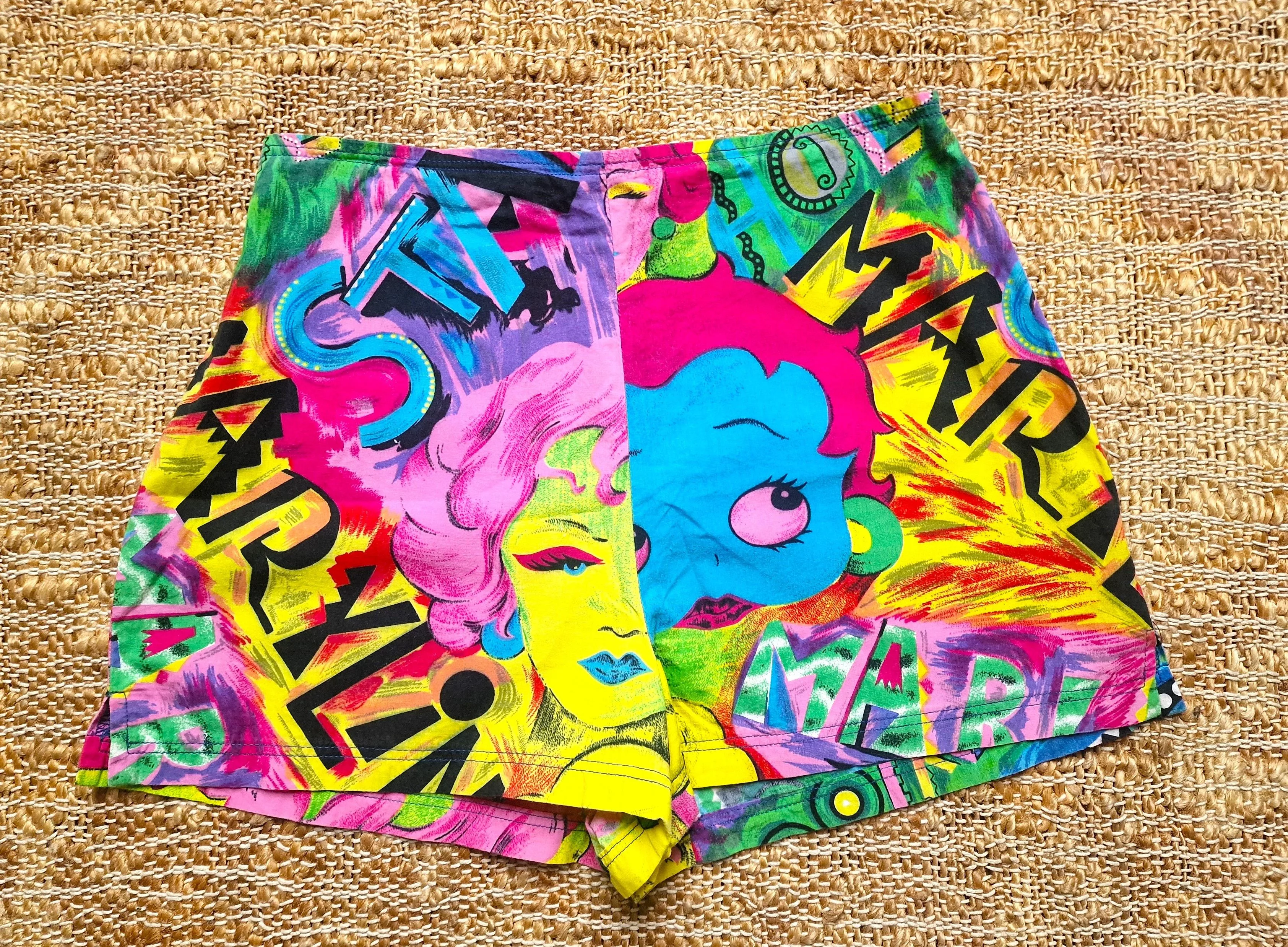 Versace Shorts Gianni Versace Betty Boop Marilyn Monroe Pants Shorts Multi