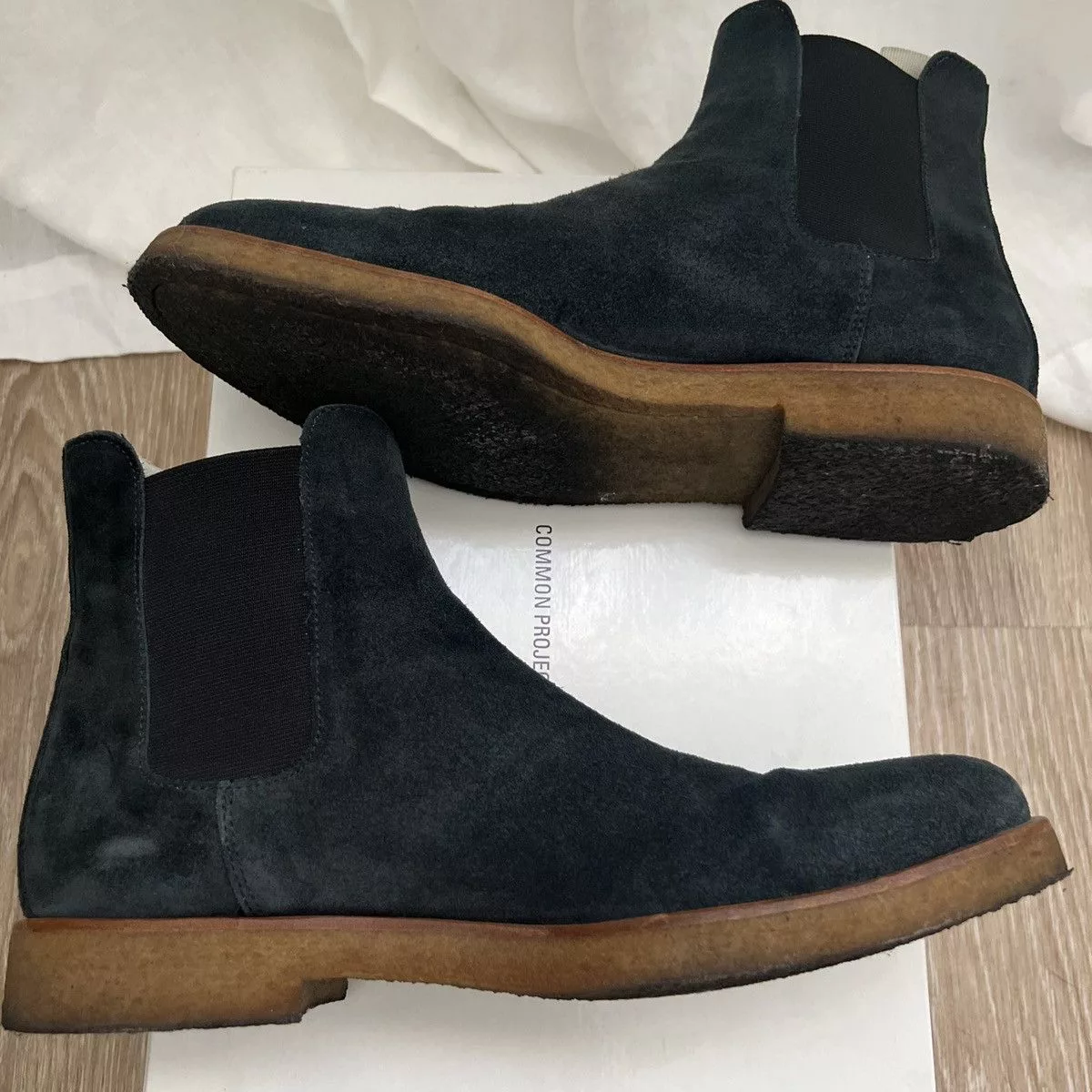 Common Projects Boots Common Projects Chelsea Boot Black Suede Sz 40