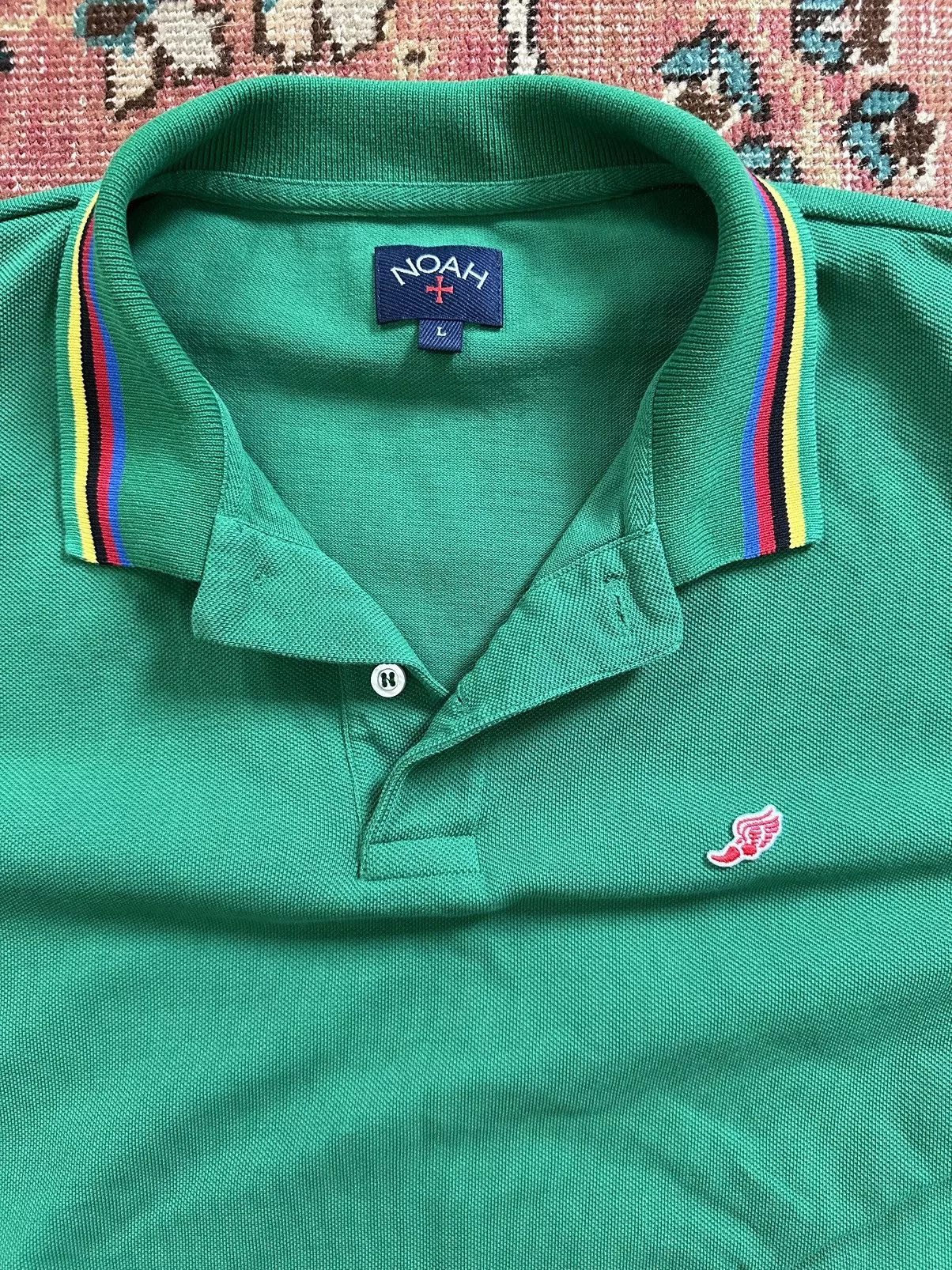 Noah Polos Noah Winged Foot Victory Stripe Polo Green