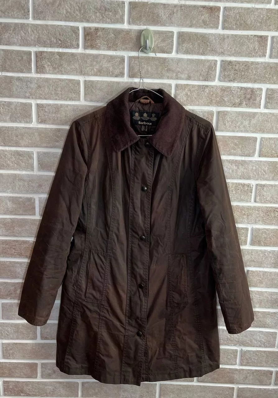 Barbour Heavy Coats Barbour Belsay Wax Jacket Coat Brown UK 10/EURO 36/USA 6