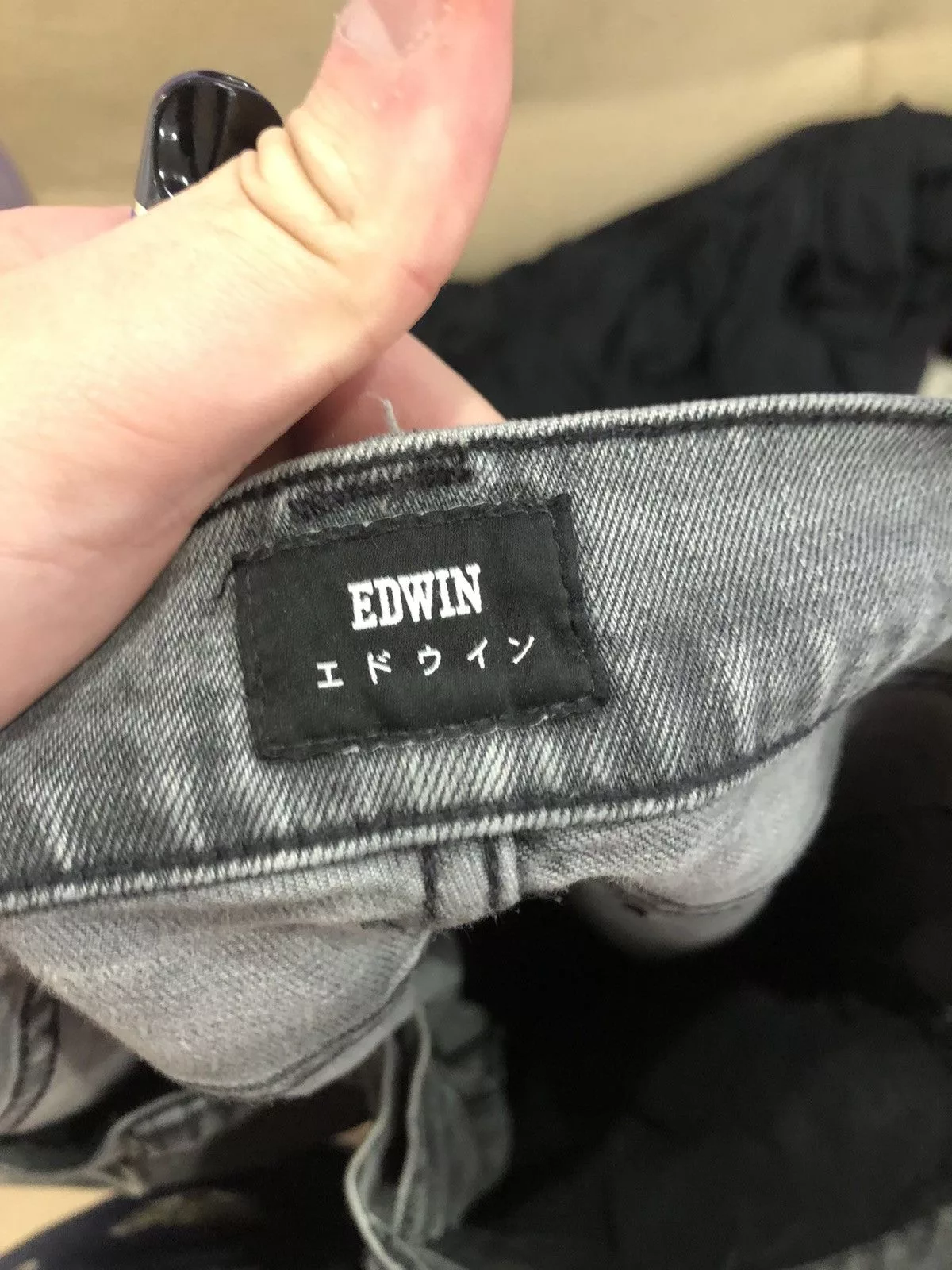 Edwin Denim Edwin × Japanese Brand Vintage Edwin Light Wash Jeans Black