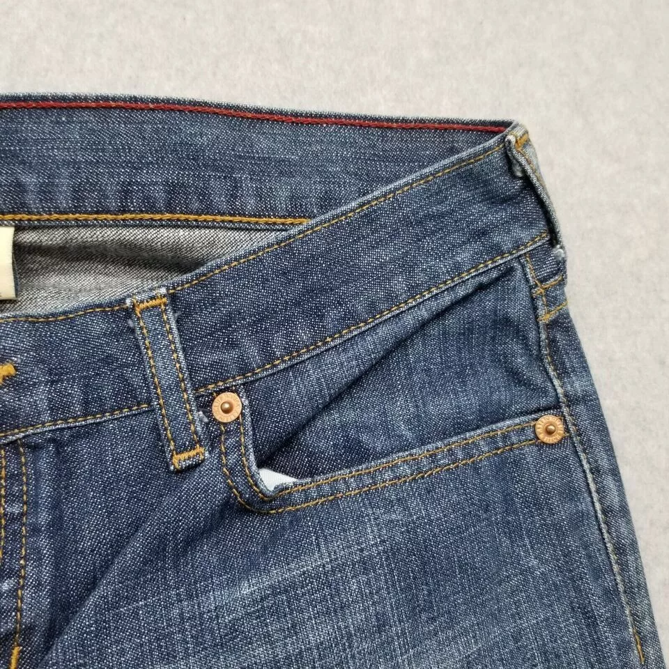 Abercrombie & Fitch Jeans Womens 6 Denim Flared Button 32x31 Blue
