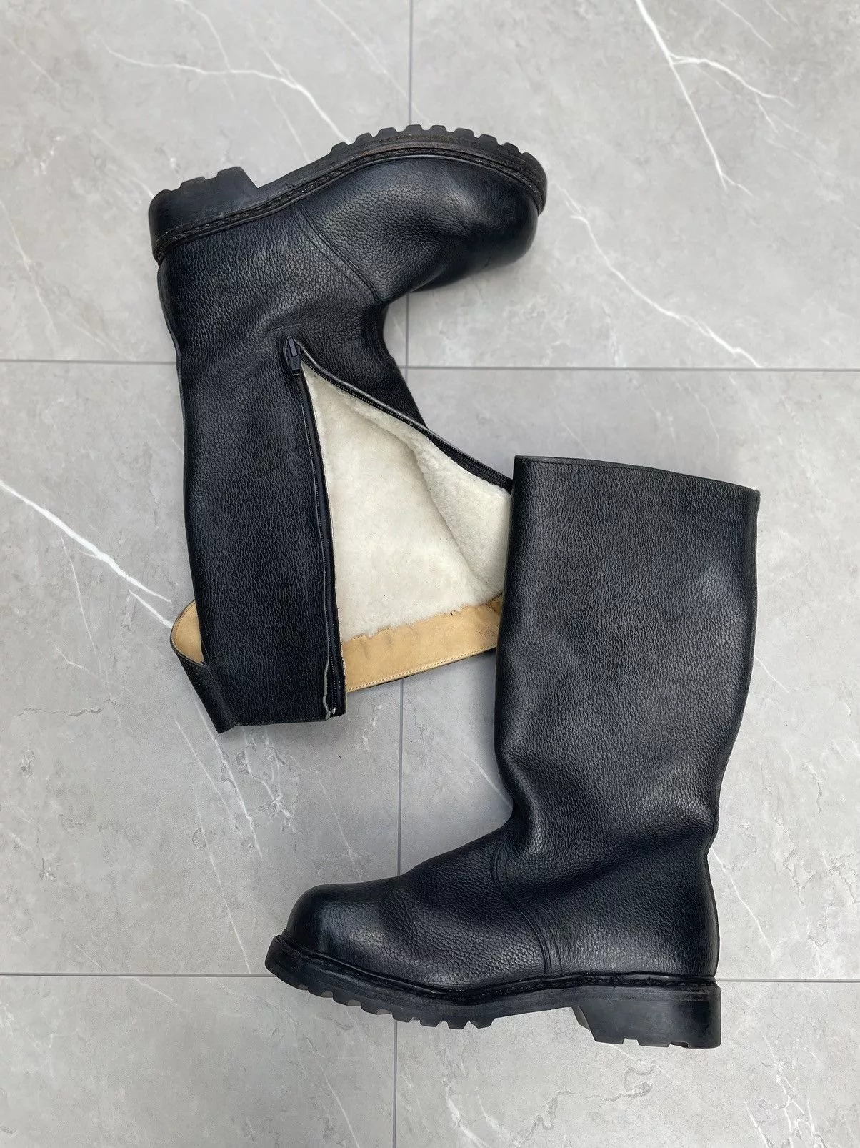 Vintage Boots Vintage Ww2 Leather Military Combat Boots W/Lining White