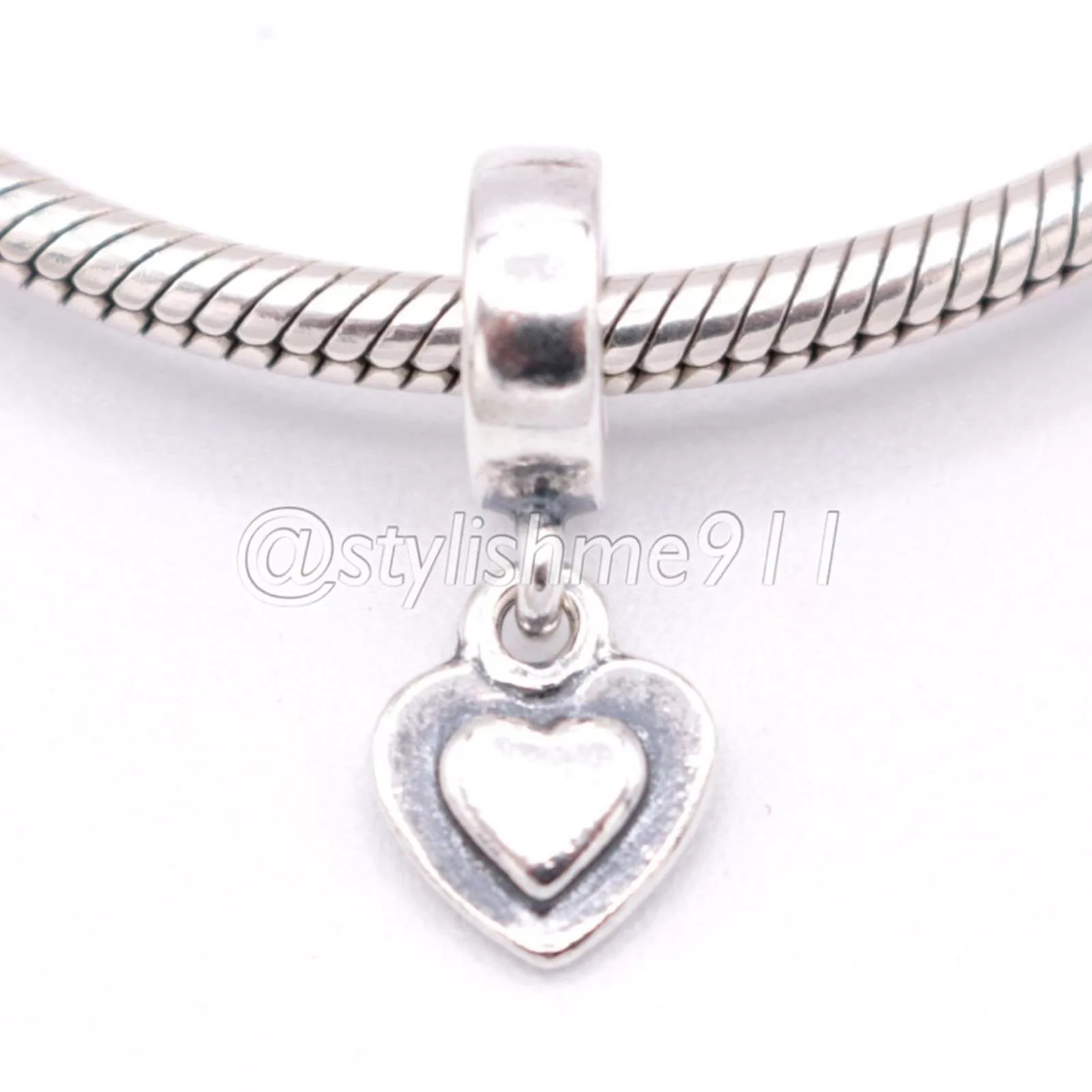 pandora Bracelets Authentic PANDORA Silver Heart Dangle - 790373