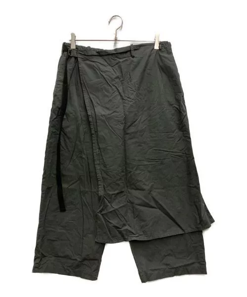 Yohji Yamamoto Casual Pants YOHJI YAMAMOTO pour homme s'yte cotton wrap pants Gray