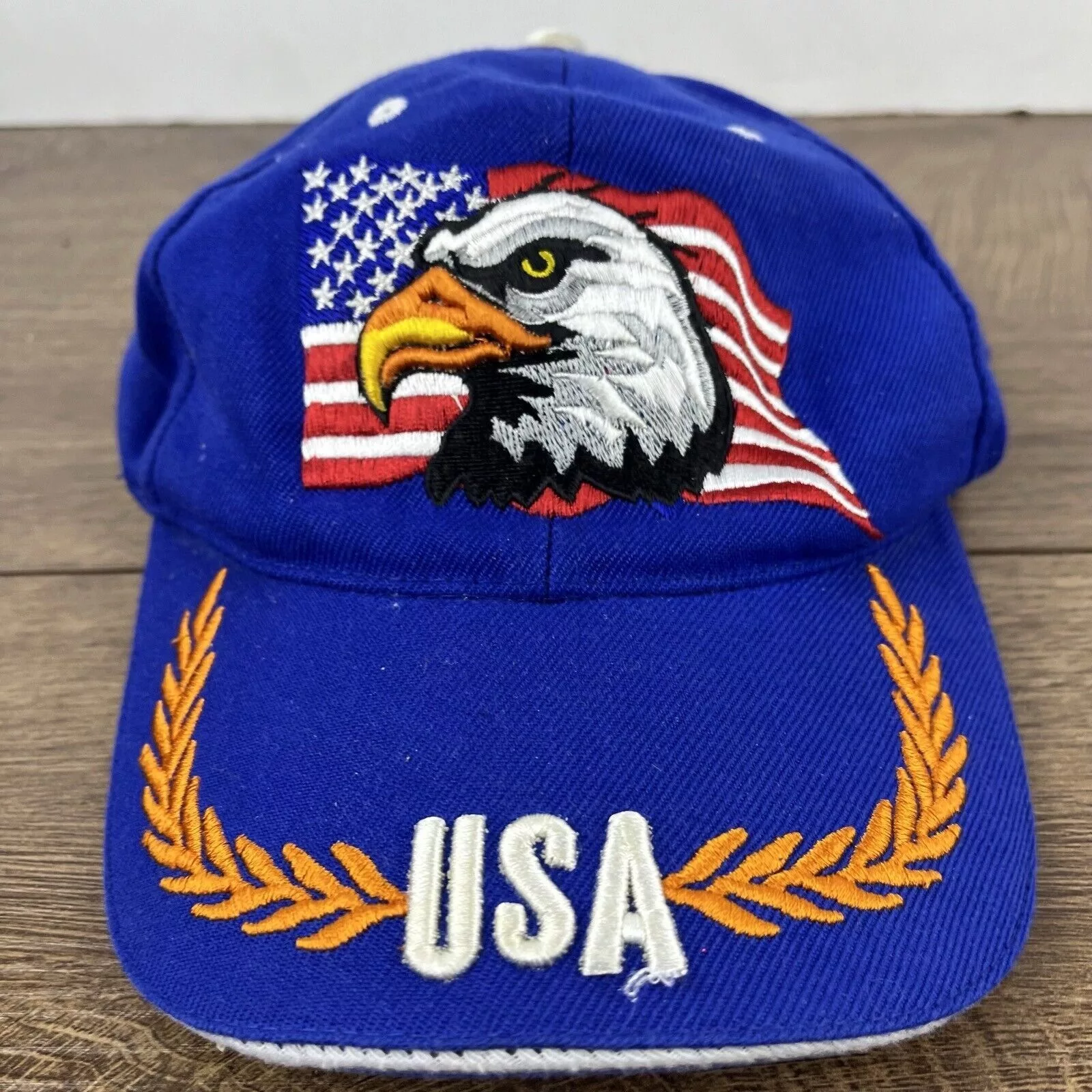 Other Hats Other Bald Eagle Hat USA American Flag Hat Blue Adjustable Hat Blu