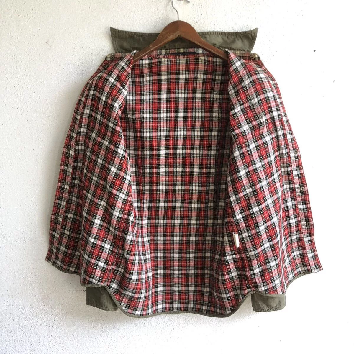Designer Shirts Button Ups Designer × Japanese Brand BEXIST BOY SCOUT snap button shirts Green
