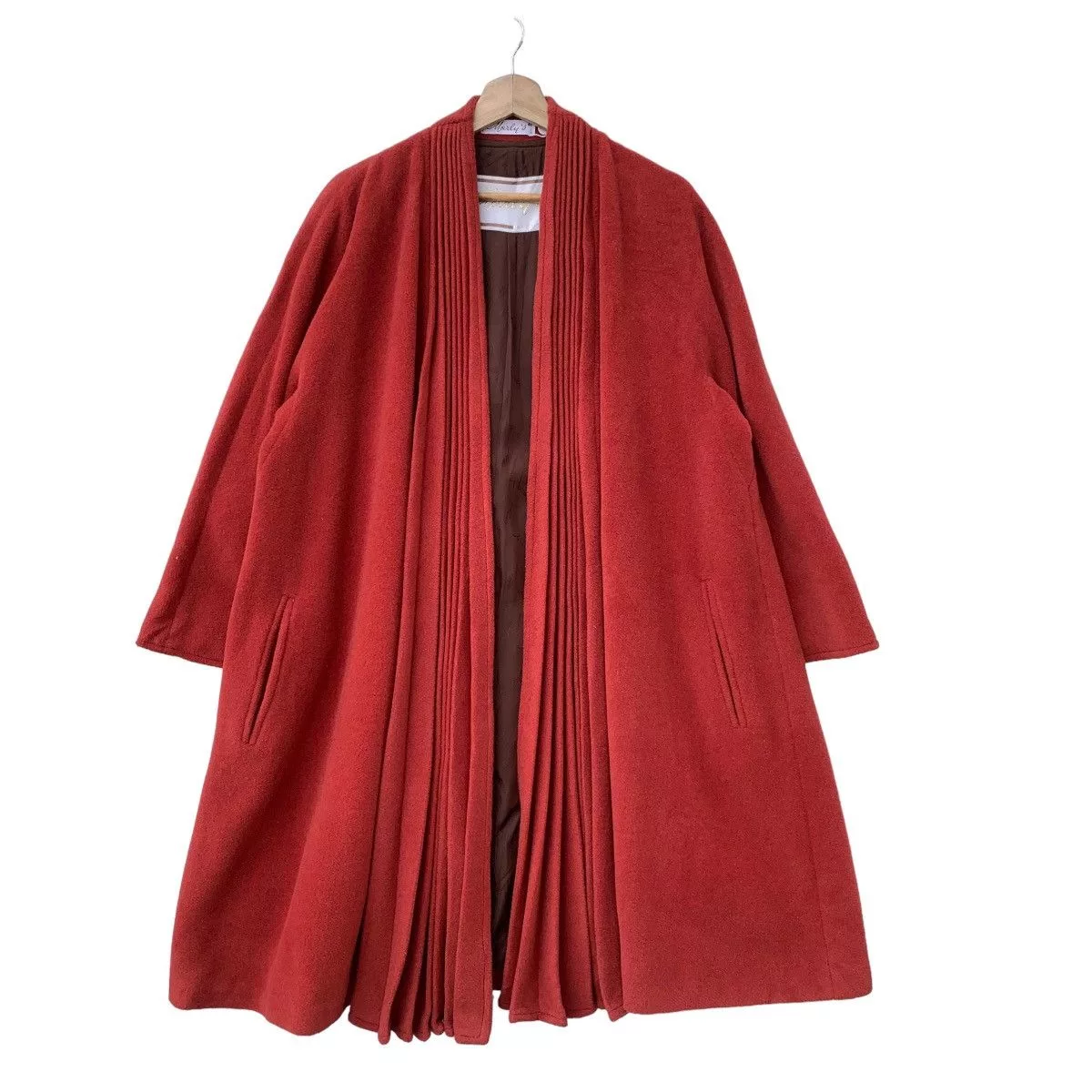 Vintage Coats Vintage Morleys Brand Wool Long Coat Red