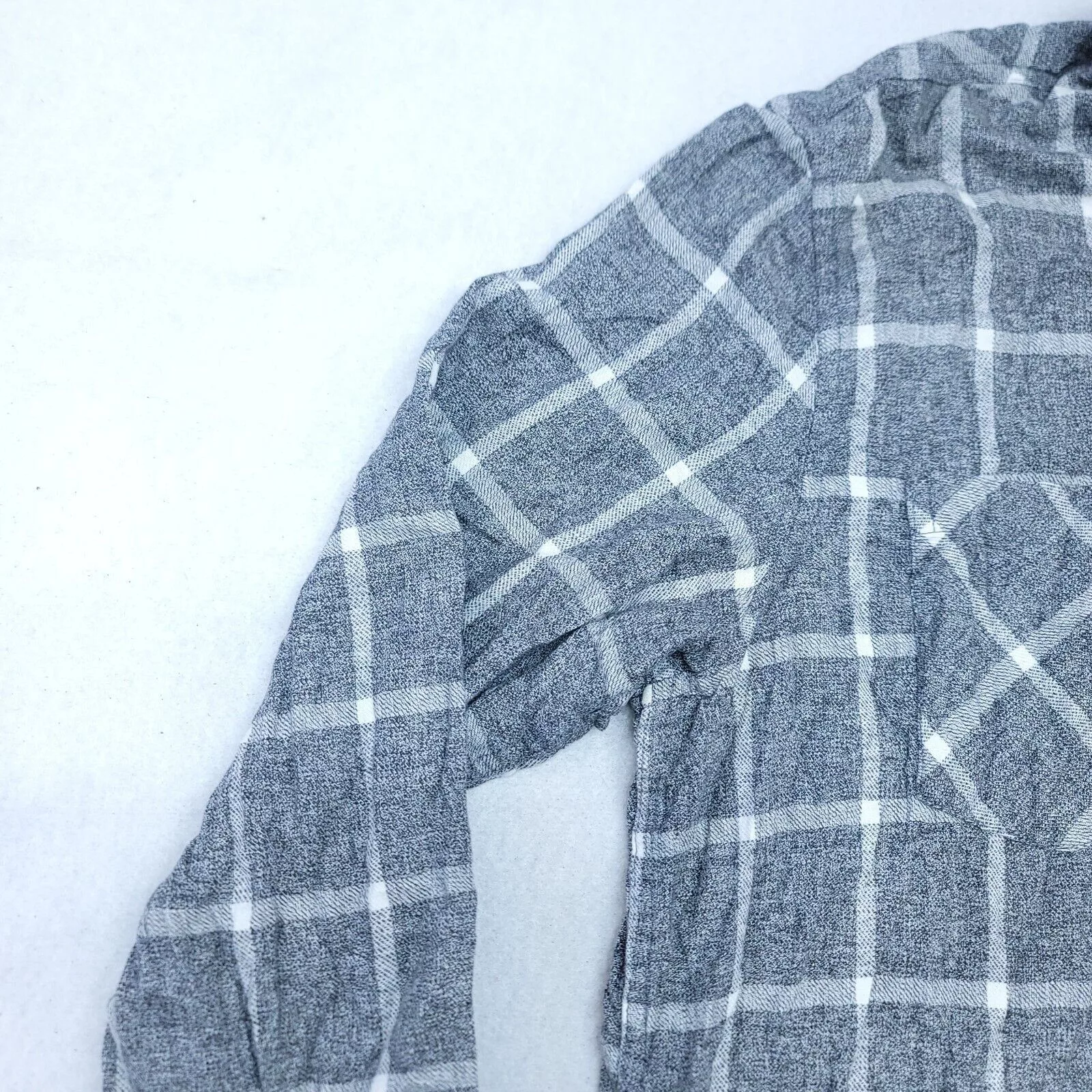 Rip Curl Shirts Button Ups Rip Curl Ripcurl Windowpane Flannel Shirt Mens Size XL Gray White
