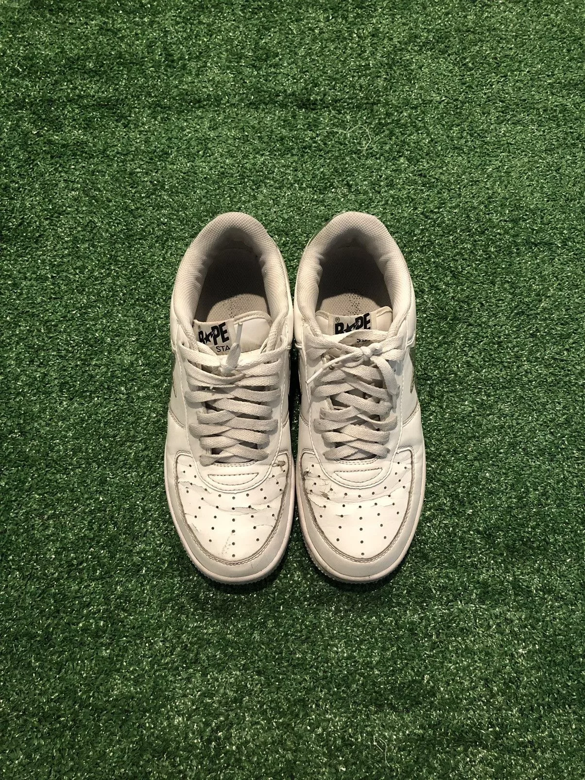 Bape Low Top Sneakers Bapesta White