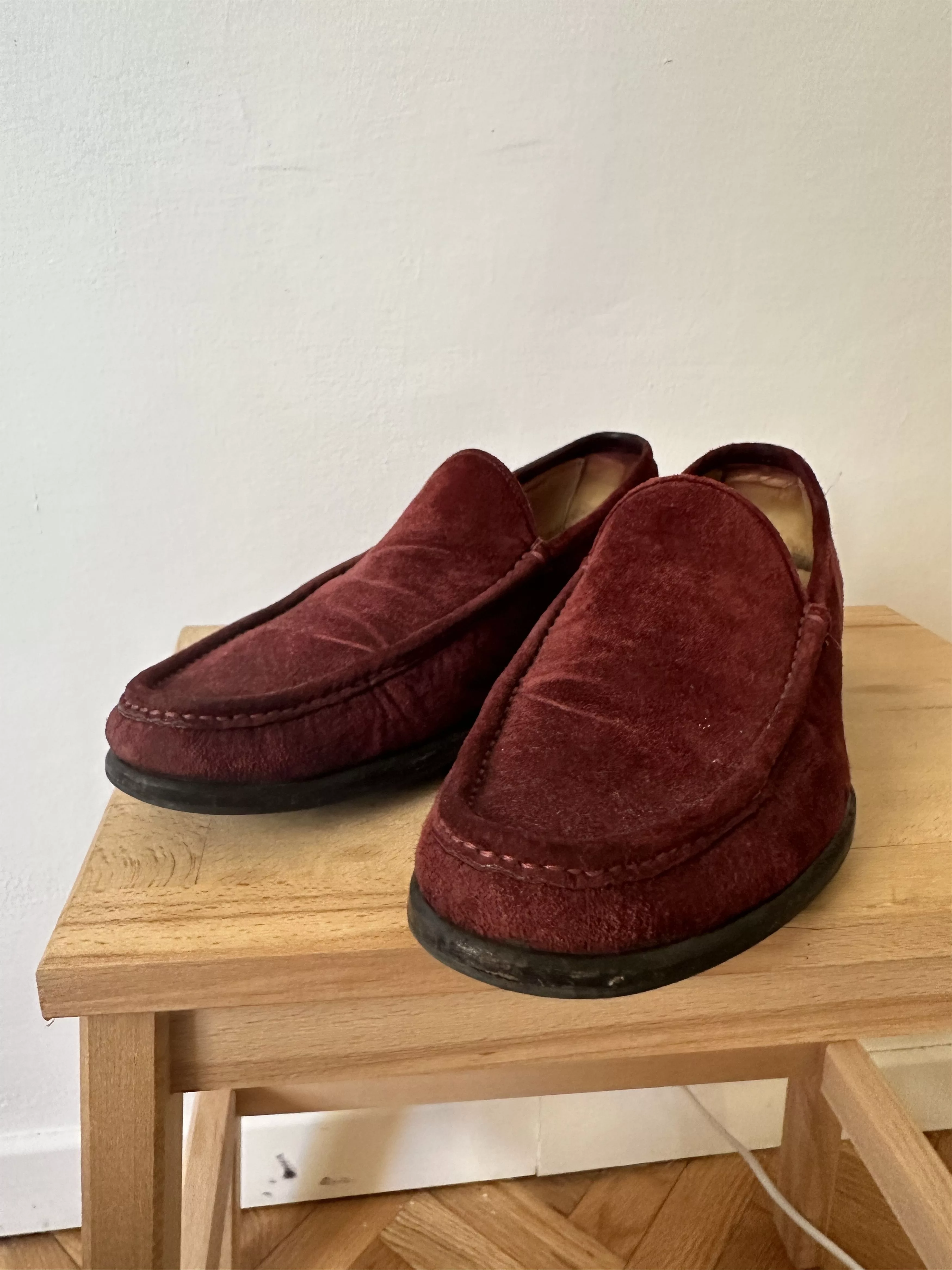Gucci Slip Ons Gucci Suede Loafers Red