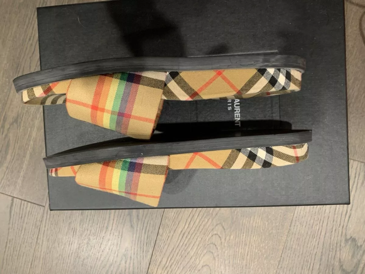 Burberry Sandals Burberry slipper rinbow color Brown