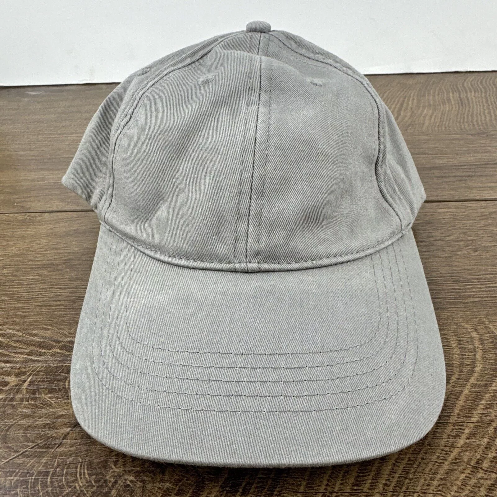 Other Hats Other Plain Gray Baseball Hat Cap Gray Hat Adjustable Adult Size H