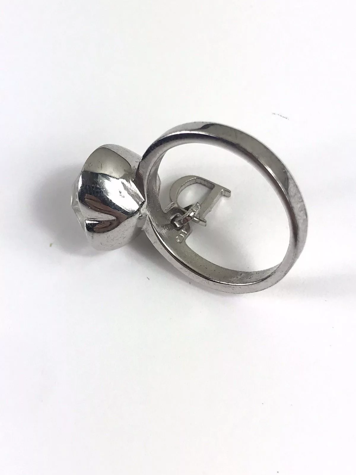 Dior Jewelry Watches Dior Crystal Heart Ring Silver