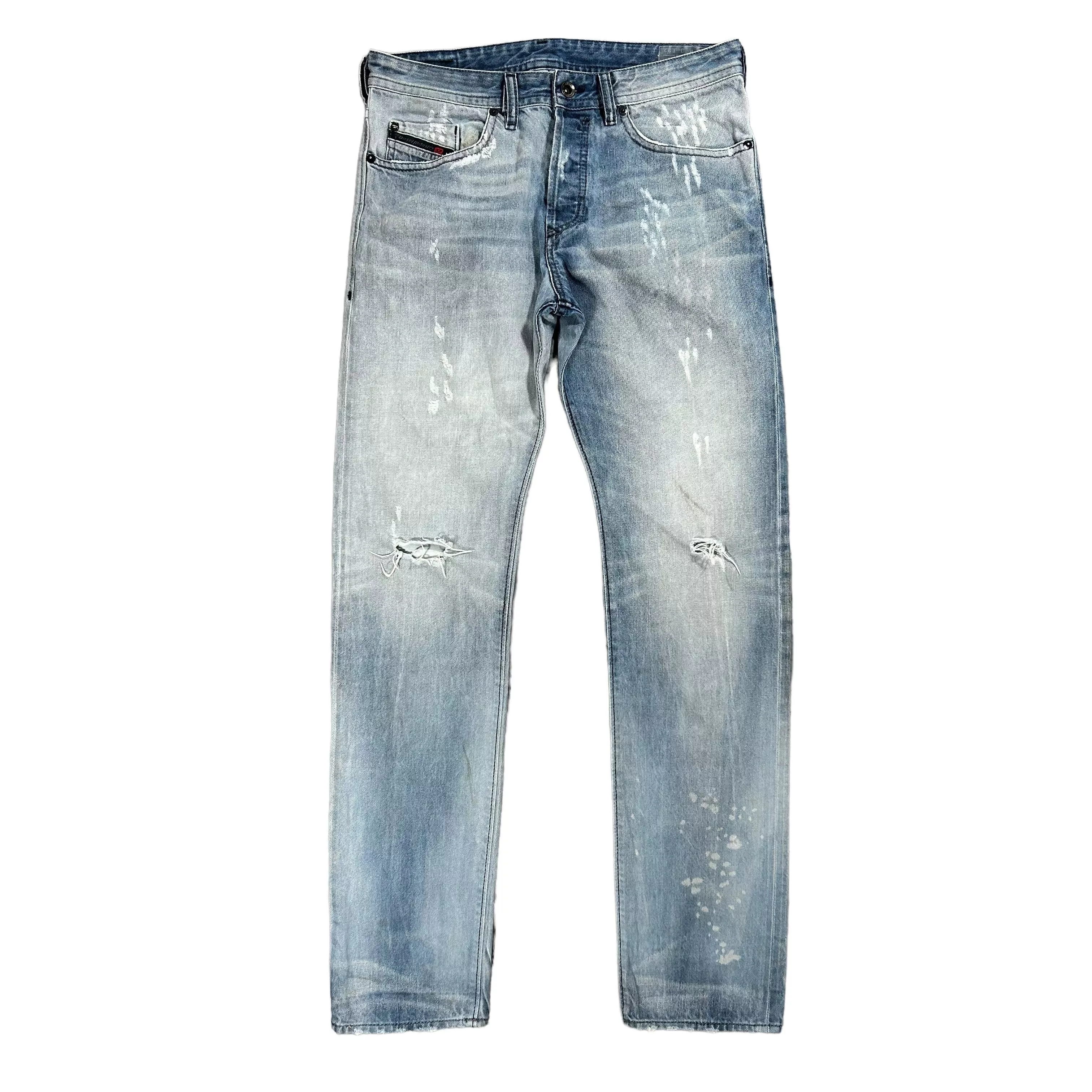 Diesel Denim Diesel Buster Regular Tapered Blue Distressed Denim W30L32