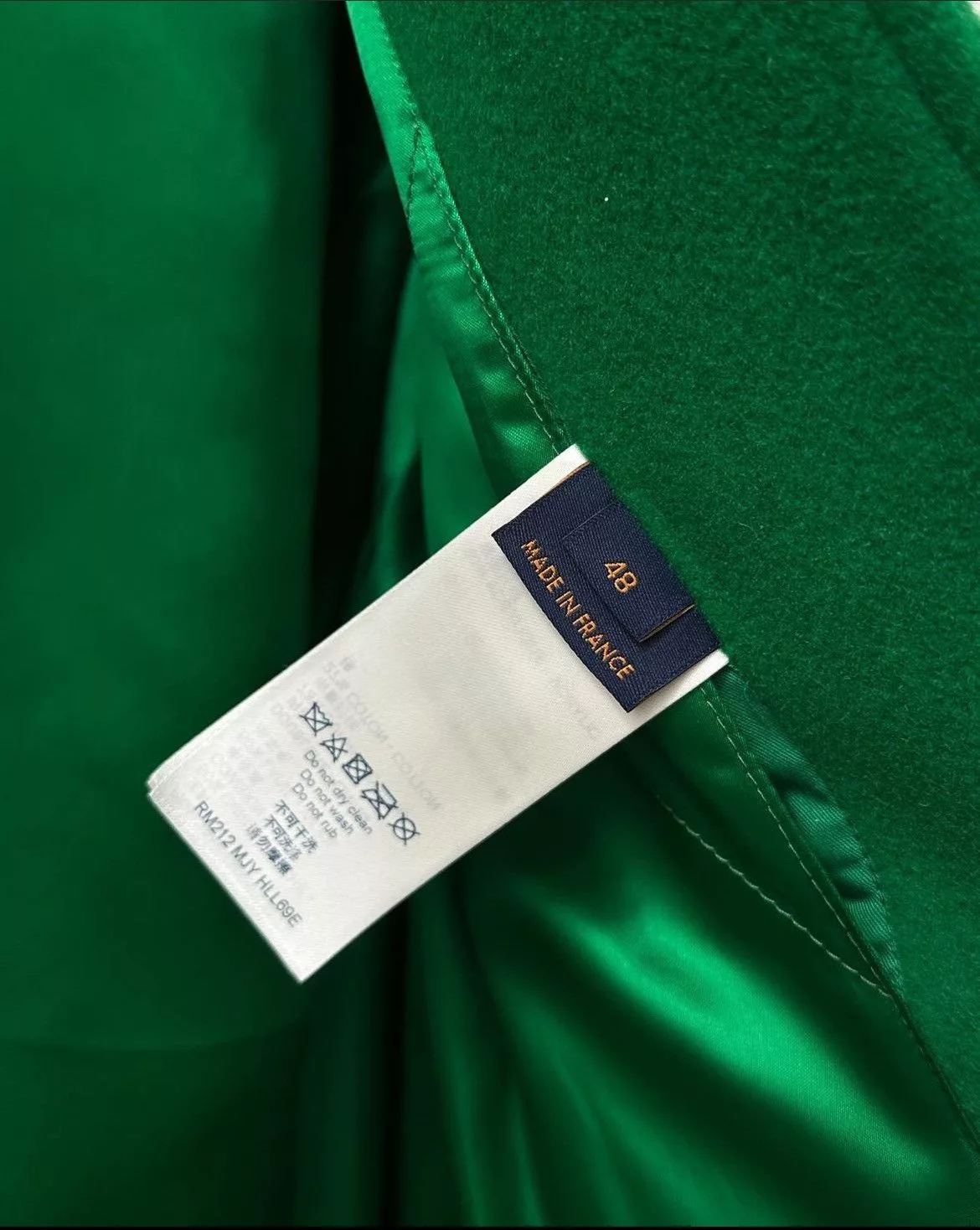 Louis Vuitton Light Jackets Louis Vuitton FW21 Green & White Varsity Jacket
