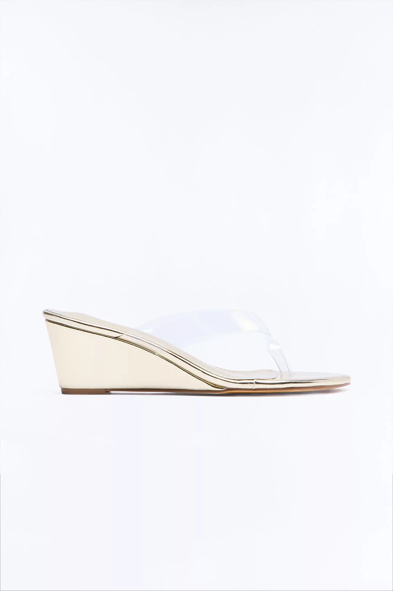 Natural Beauty Thong Wedges - Gold