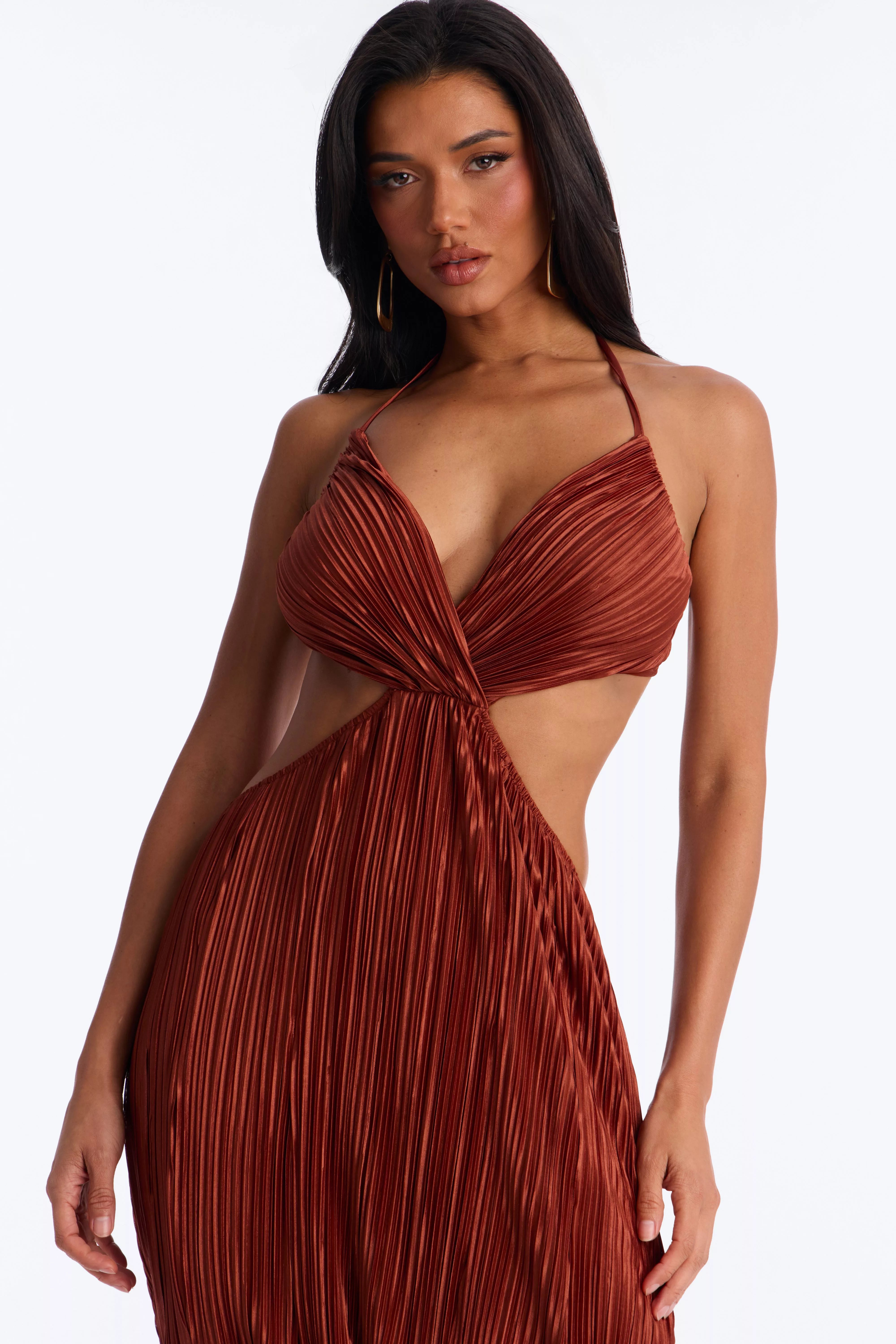Keep Up Maxi Dress - Marsala