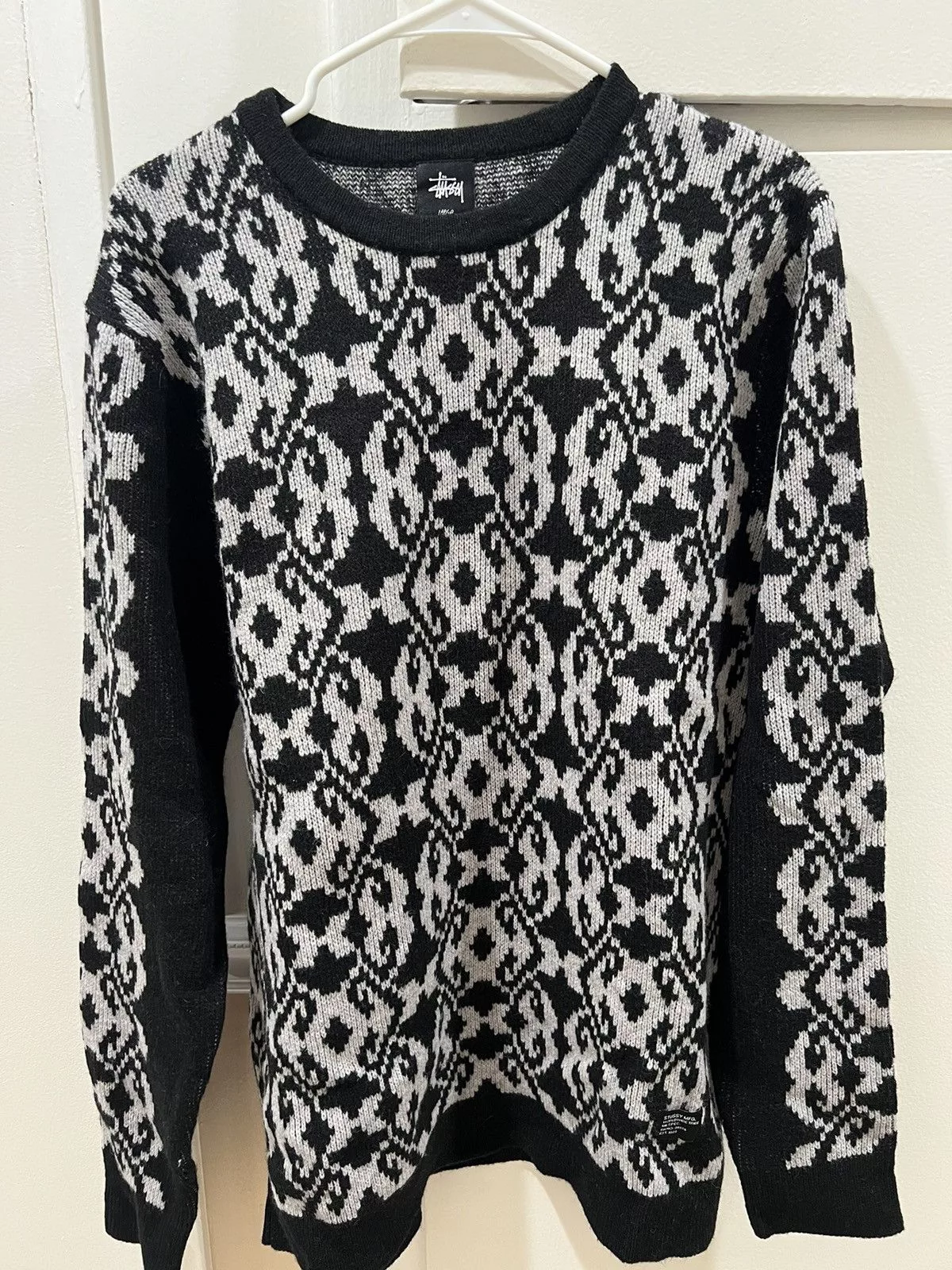 Stussy Sweaters Knitwear Stussy × Vintage Stussy Sheep Wool Crewneck Black Streetwear